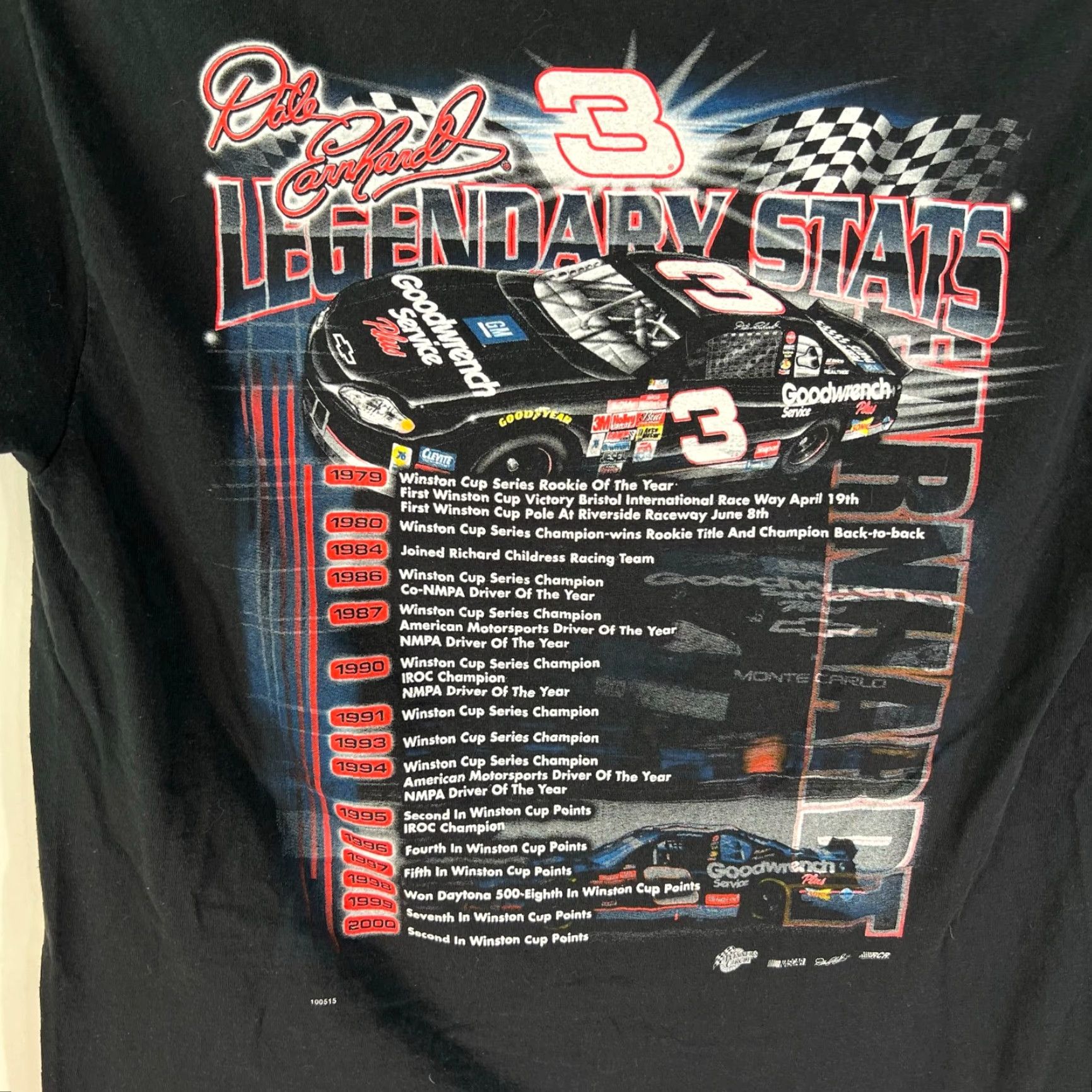 Vintage VINTAGE Dale Earnhardt 2000 NASCAR Graphic T-Shirt Mens Large Black 2-Sided Print Size US L / EU 52-54 / 3 - 5 Thumbnail