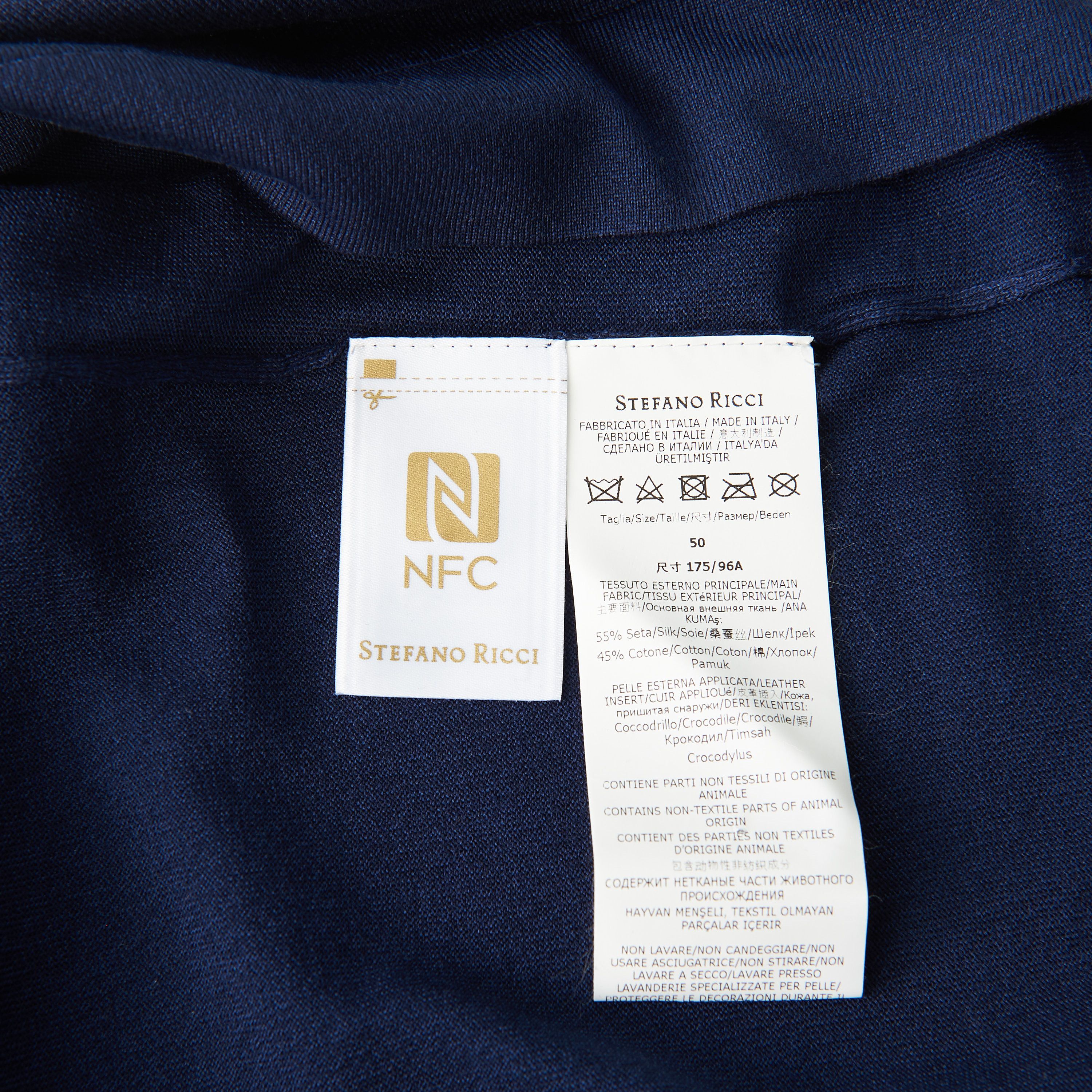 Stefano Ricci Zip Polo Shirt - Crocodile Inserts, Eagle Head Hardware Size US L / EU 52-54 / 3 - 11 Thumbnail