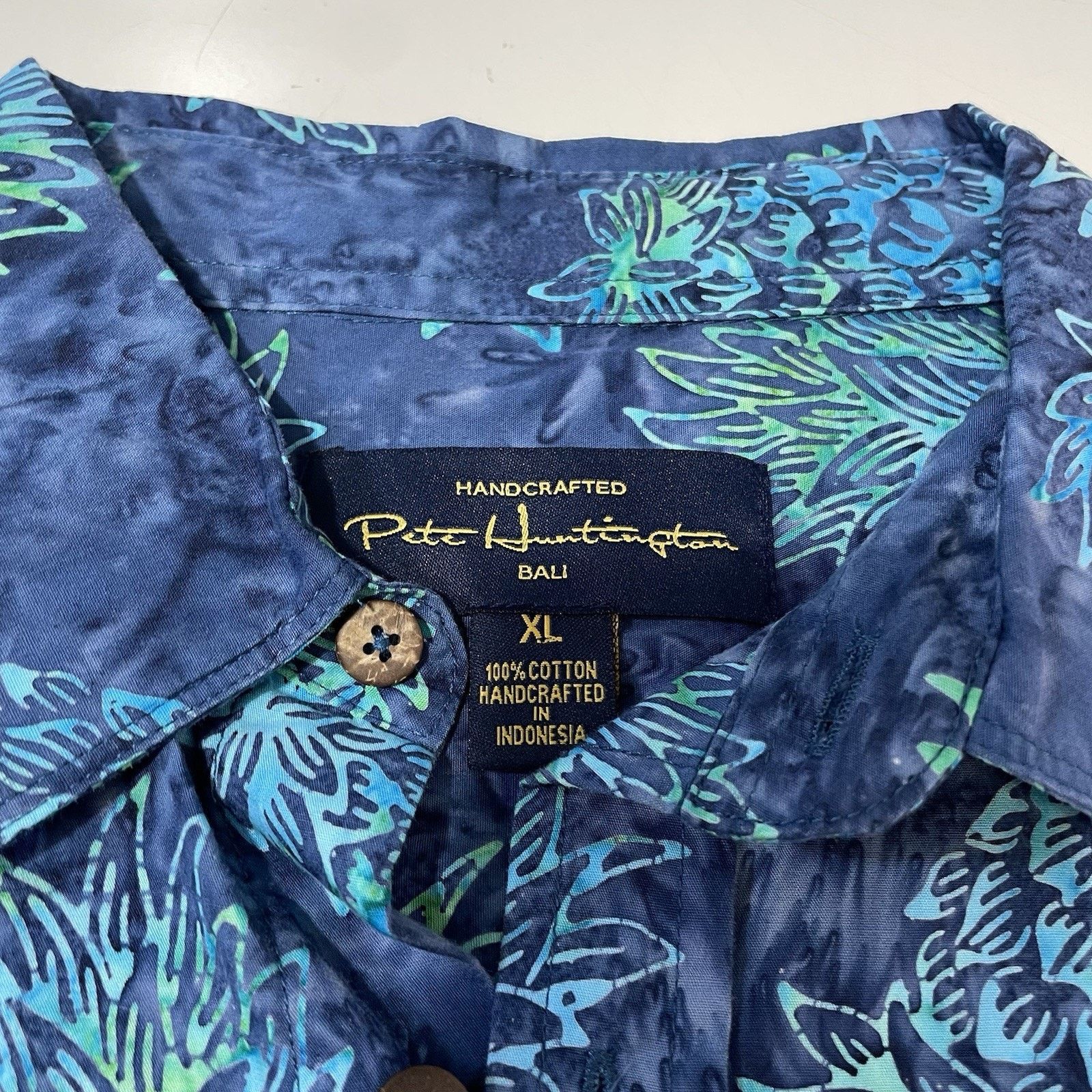 Huntington PETE HUNTINGTON Shirt Men's Size XL Hawaiian Hand Dyed Size US XL / EU 56 / 4 - 3 Thumbnail