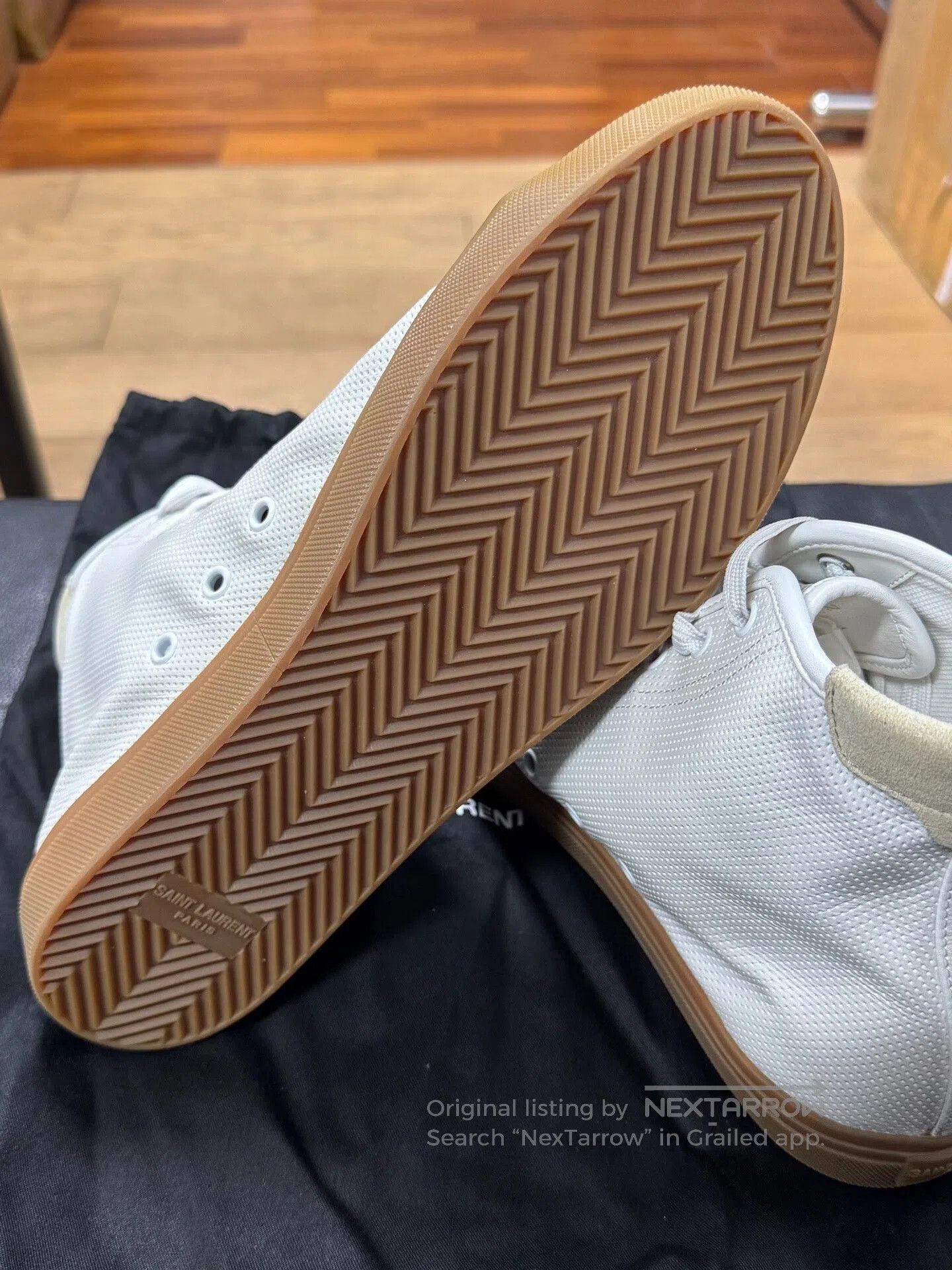 Saint Laurent Paris saint laurent white high-top leather sneakers. Size US 7 / EU 40 - 6 Thumbnail