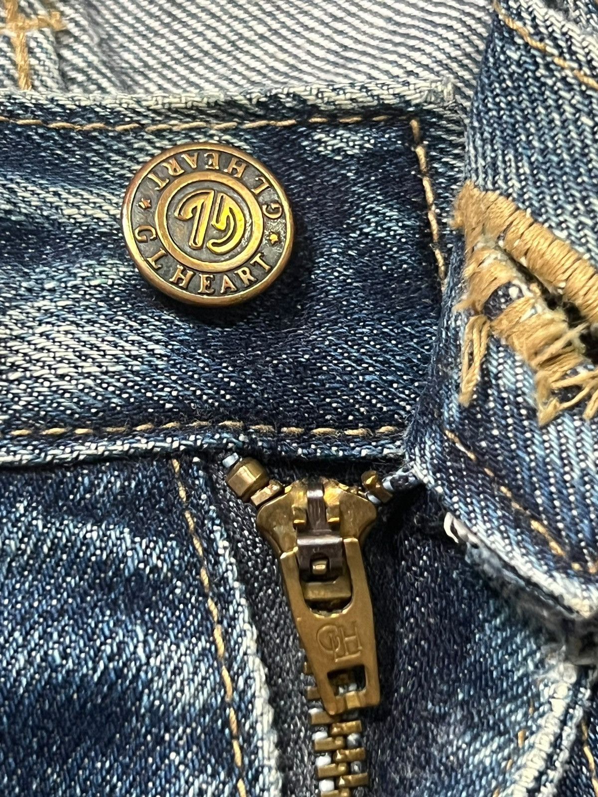 Japanese Brand Vintage GL Heart Japan - Faded Wash Jeans Size US 33 - 11 Thumbnail