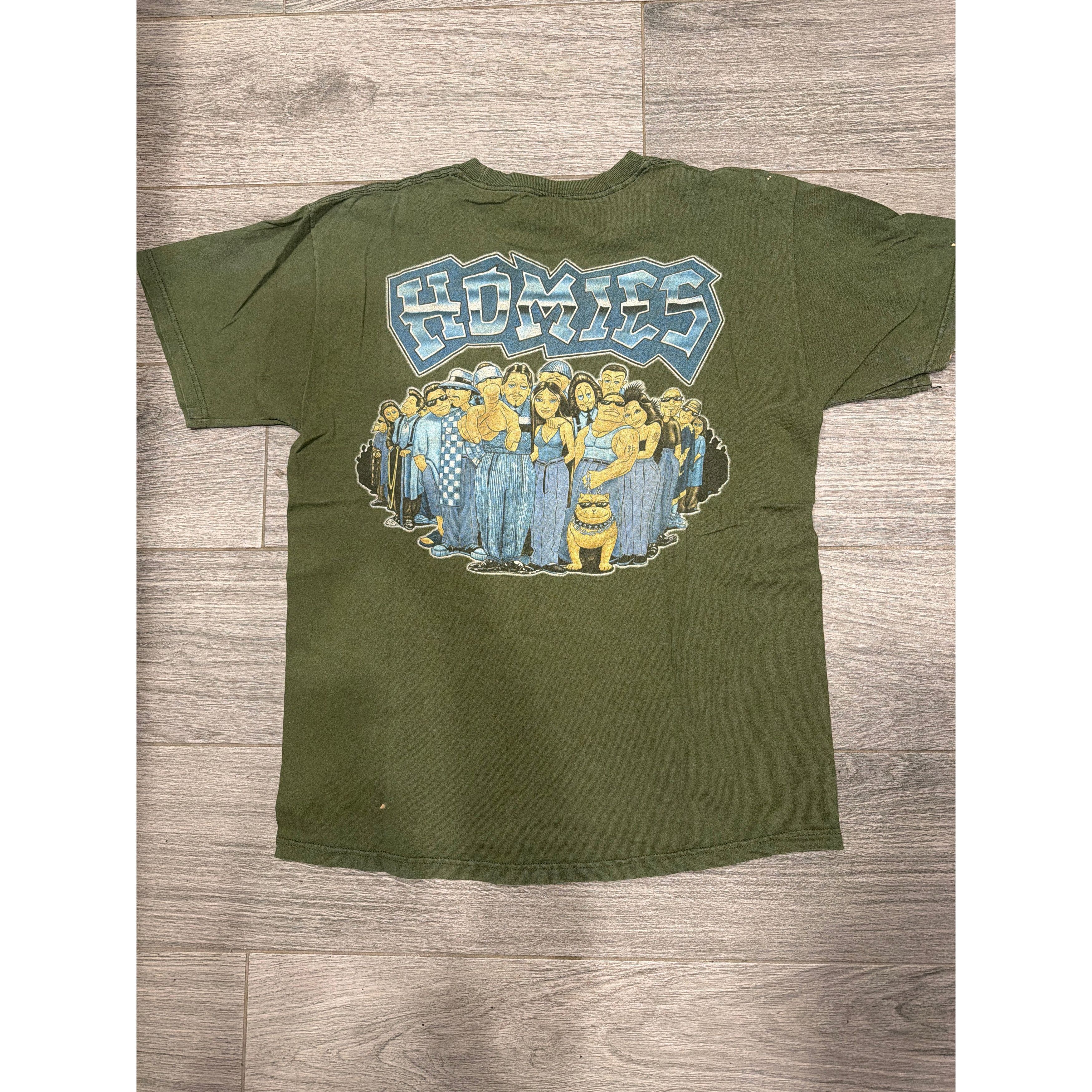Other 90/00s Homies Mijos Chicano Low Rider Graphic Medium Green T Size US M / EU 48-50 / 2 - 3 Thumbnail