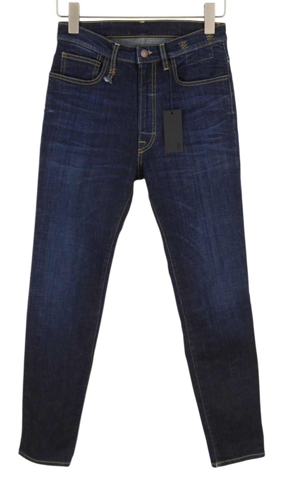 R13 HIGH RISE SKINNY 27 Howell Indigo Washed Faded 85796 Size 27" / US 4 / IT 40 - 1 Thumbnail