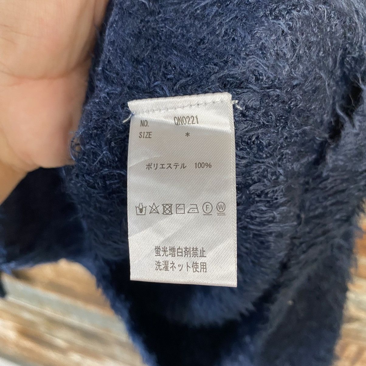 Vintage DL As Know As Dark Blue shaggy fur Mohair Knitwear #C1093 Size S / US 4 / IT 40 - 11 Thumbnail