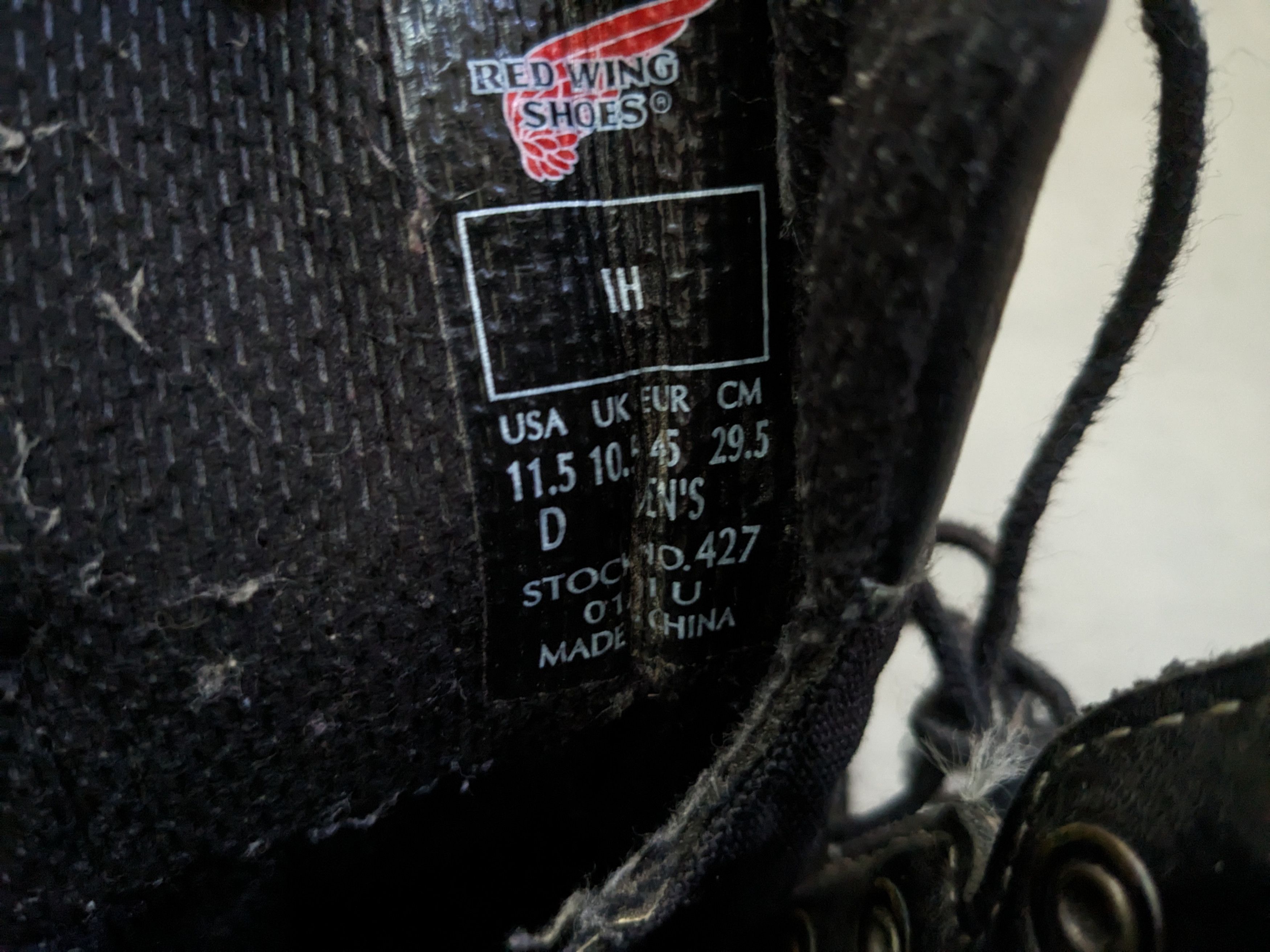 Red Wing Vintage Red Wings Work Boots 11.5 D Combat Black Leather Size US 11.5 / EU 44-45 - 13 Thumbnail