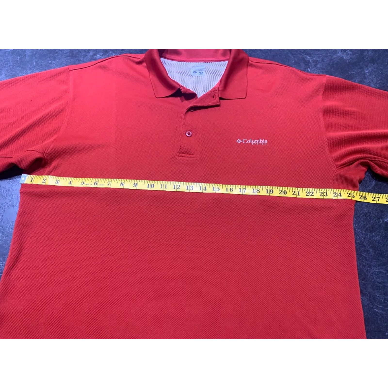 Vintage COLUMBIA PFG Fishing Shirt Polo Short Sleeve Men's Red L with Sweat Activated Cooling Size US L / EU 52-54 / 3 - 6 Thumbnail