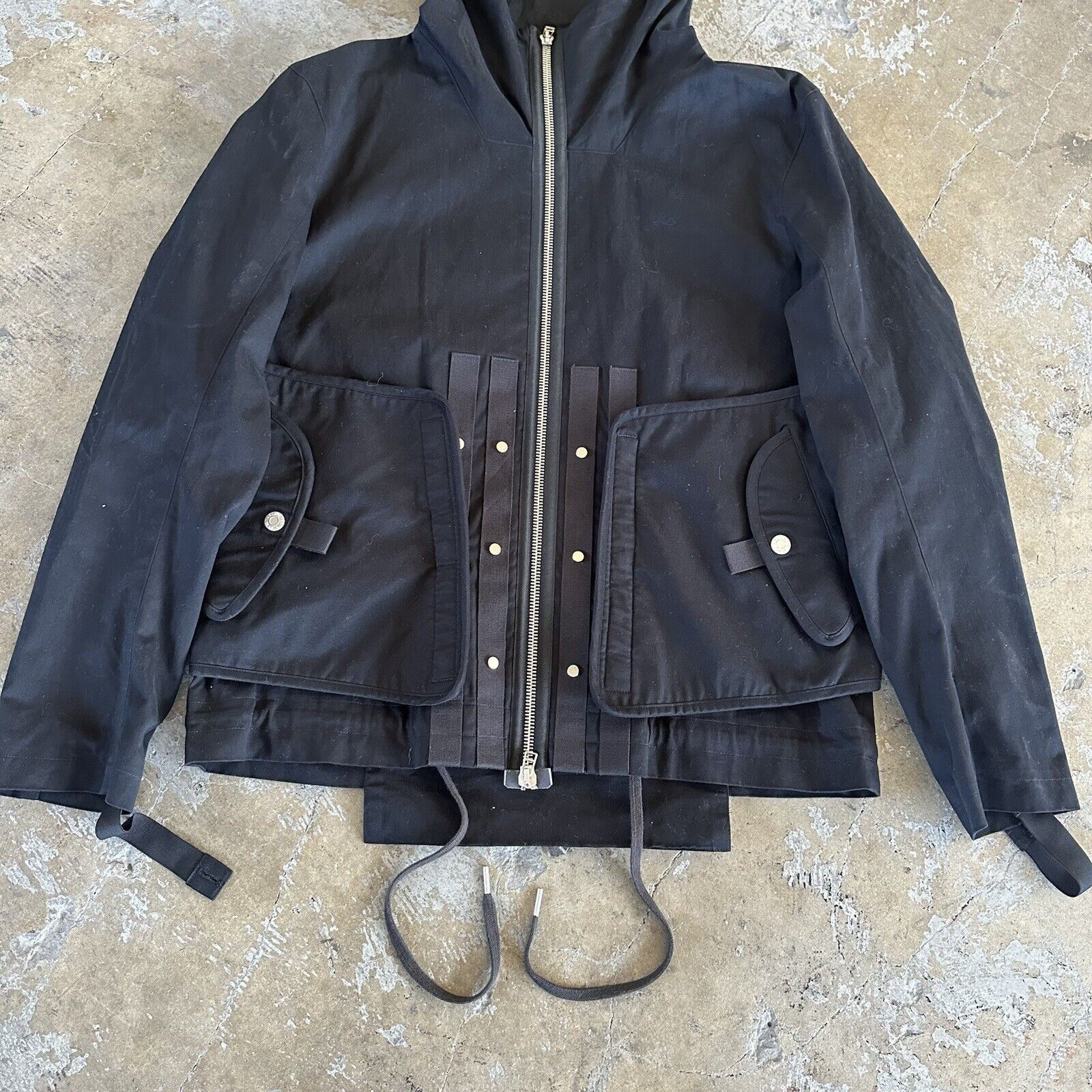 Alexander Wang × Helmut Lang NWT Helmut Lang Black Hooded Utility Jacket Tactical NEW Size US XL / EU 56 / 4 - 2 Thumbnail