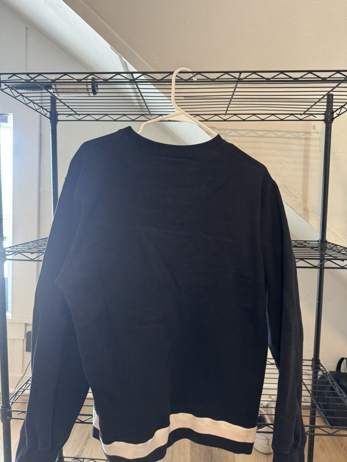 Supreme Supreme Rib Stripe Crewneck Black Size US M / EU 48-50 / 2 - 2 Thumbnail