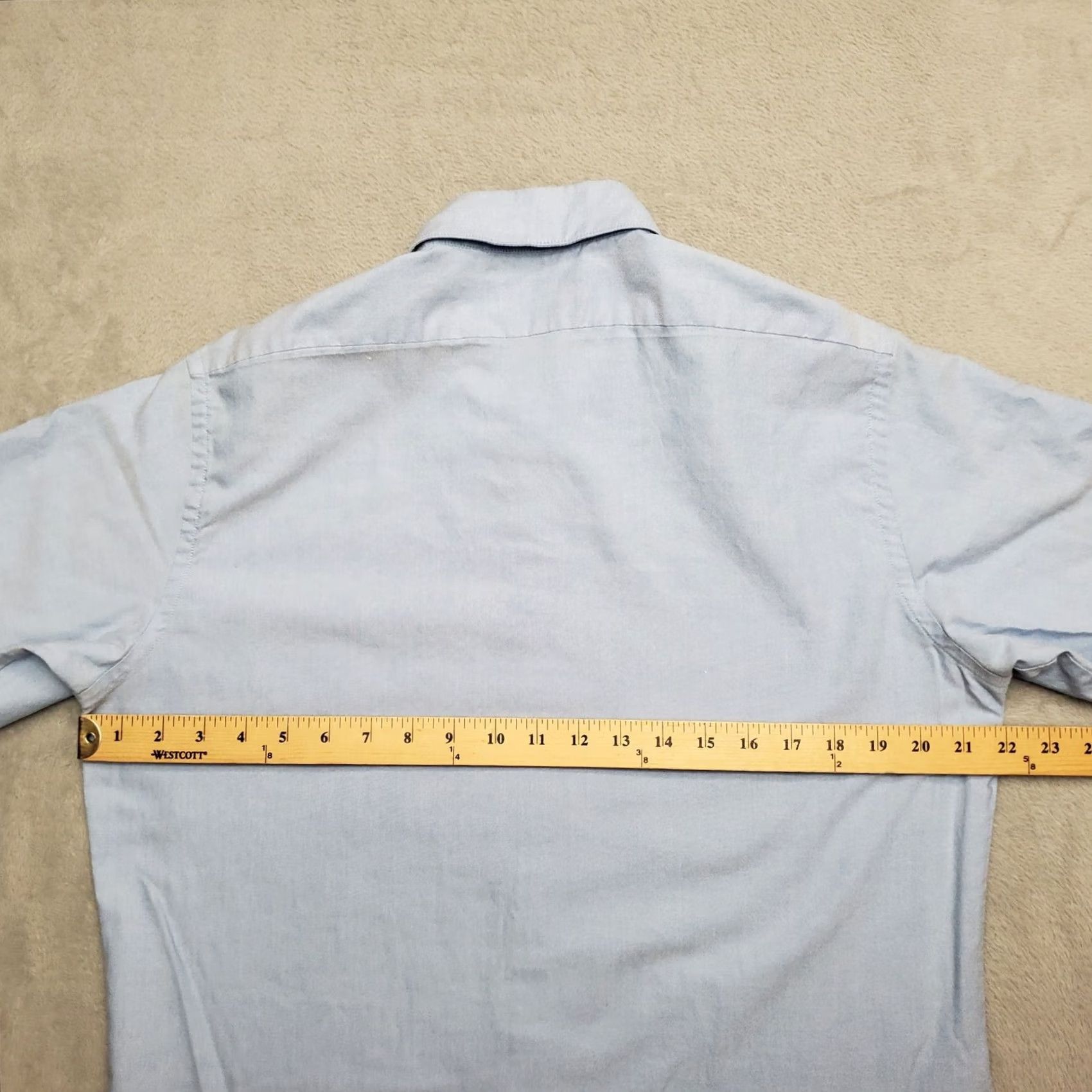 Needles VINTAGE Towncraft Shirt Mens 16 Blue Single Needle Tailoring DadGrandpa 80s 90s Size US L / EU 52-54 / 3 - 7 Thumbnail