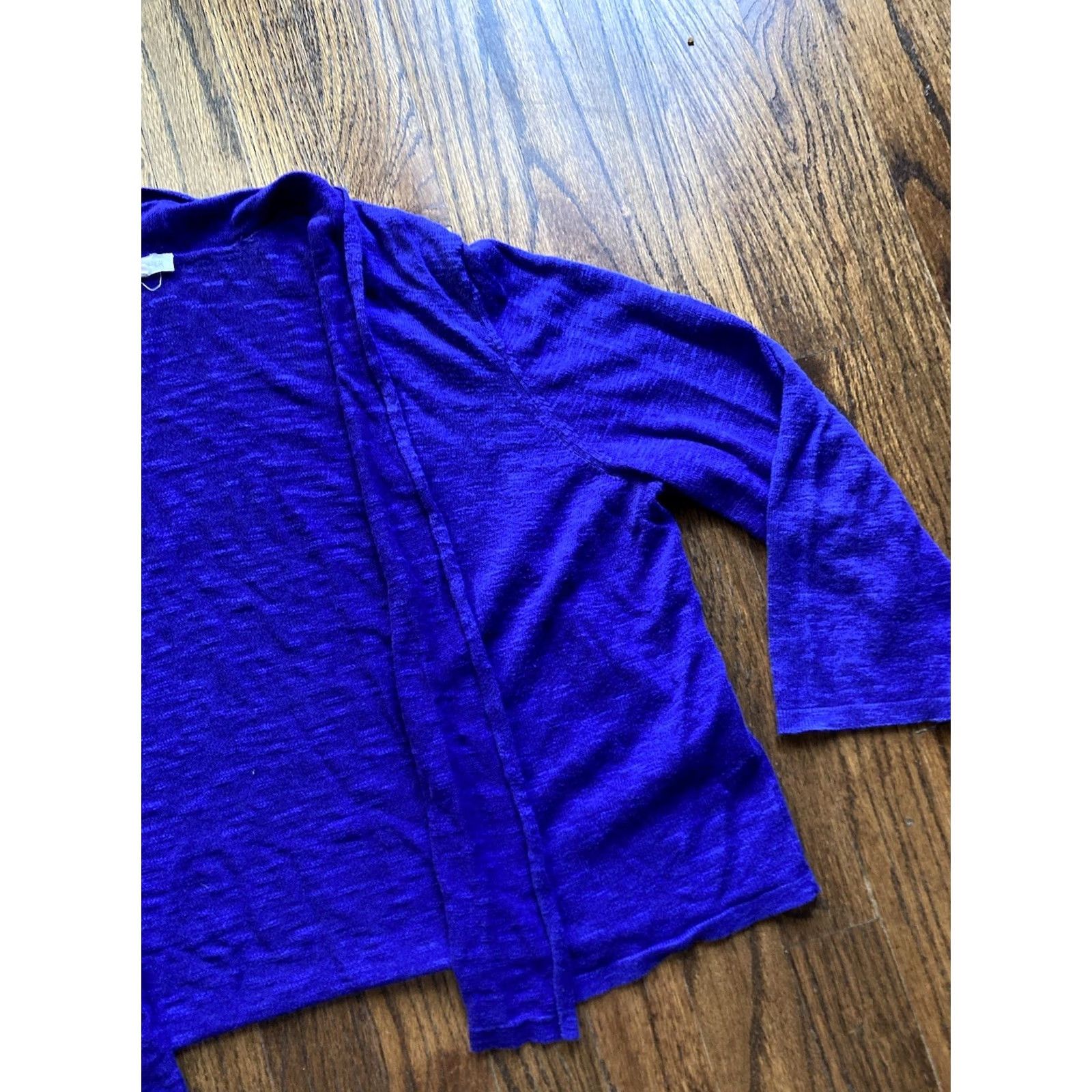 Eileen Fisher Eileen Fisher Sweater Womens XL Purple Cardigan Size Open Front Linen Cotton Drapey Size XL / US 12-14 / IT 48-50 - 3 Thumbnail