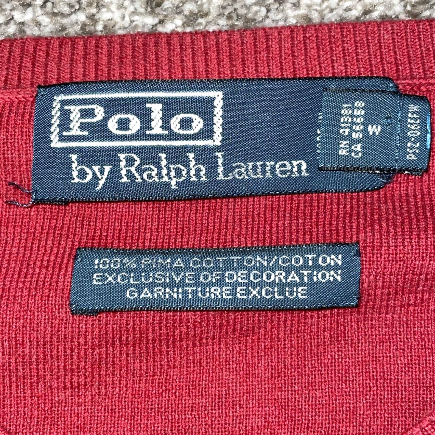 Polo Ralph Lauren Polo Ralph Lauren Sweater Mens Long Sleeve Red 100% Cotton L Pullover Size US L / EU 52-54 / 3 - 4 Thumbnail