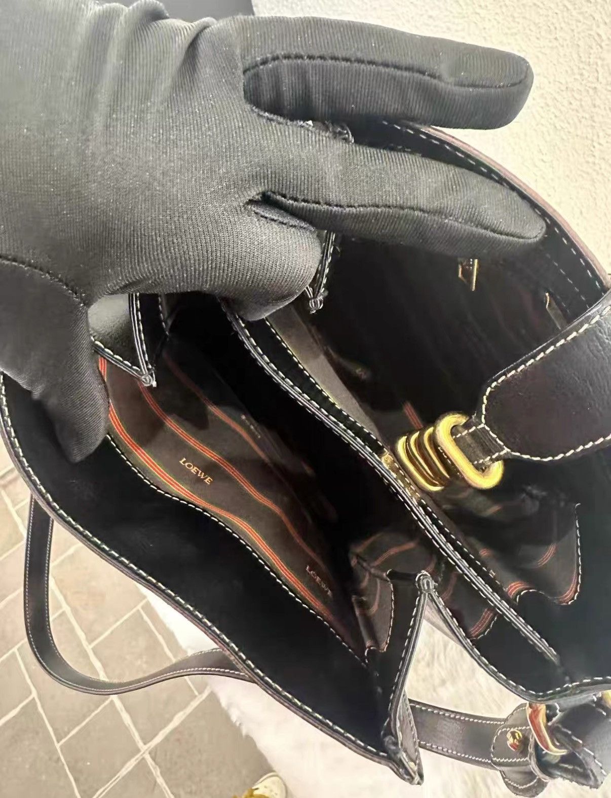 Loewe Loewe black and brown crossbody bag J38 Size ONE SIZE - 8 Thumbnail