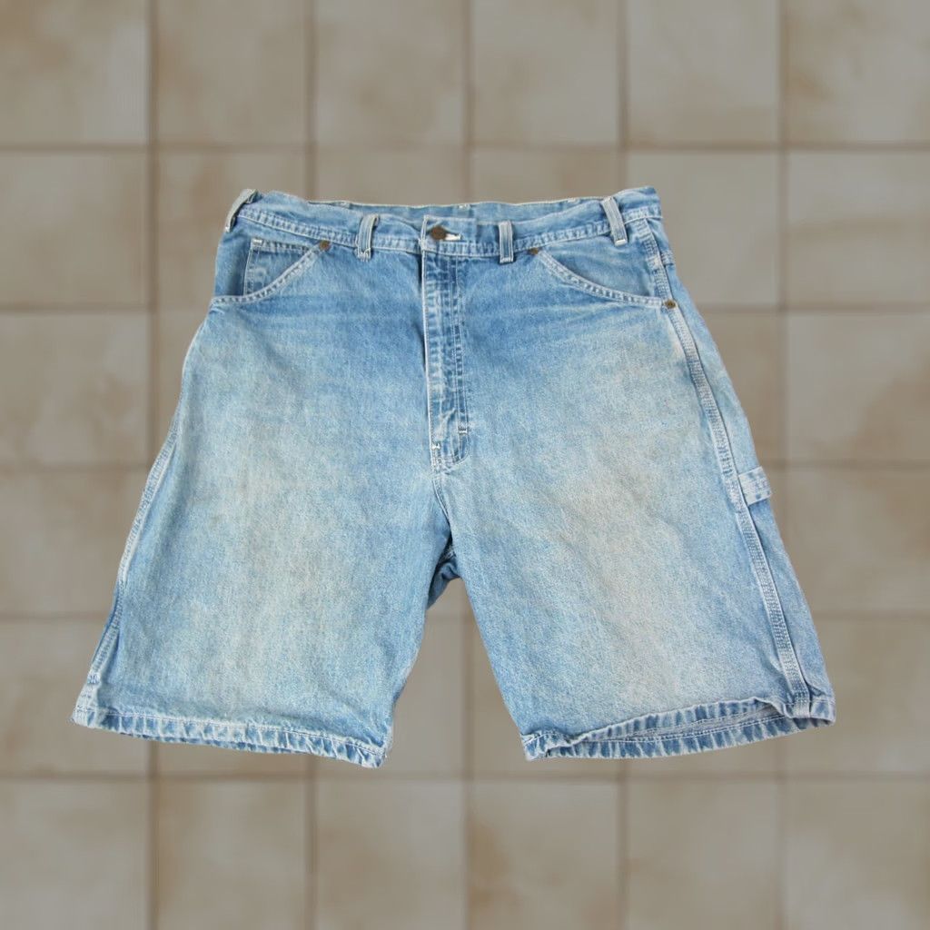 Vintage VINTAGE Key Shorts Mens 34 Blue Denim Jorts Light Carpenter Work Baggy Denim Shorts Blue 34 Mens Size US 34 / EU 50 - 1 Thumbnail