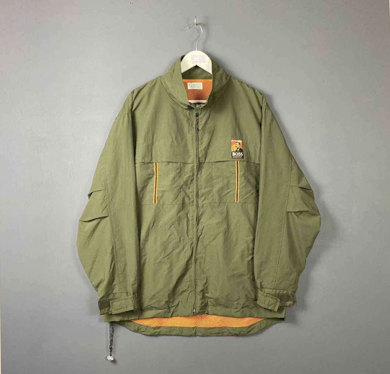 Vintage Suntory Coffe Boss Logo Mocha Brazil Windbreaker
