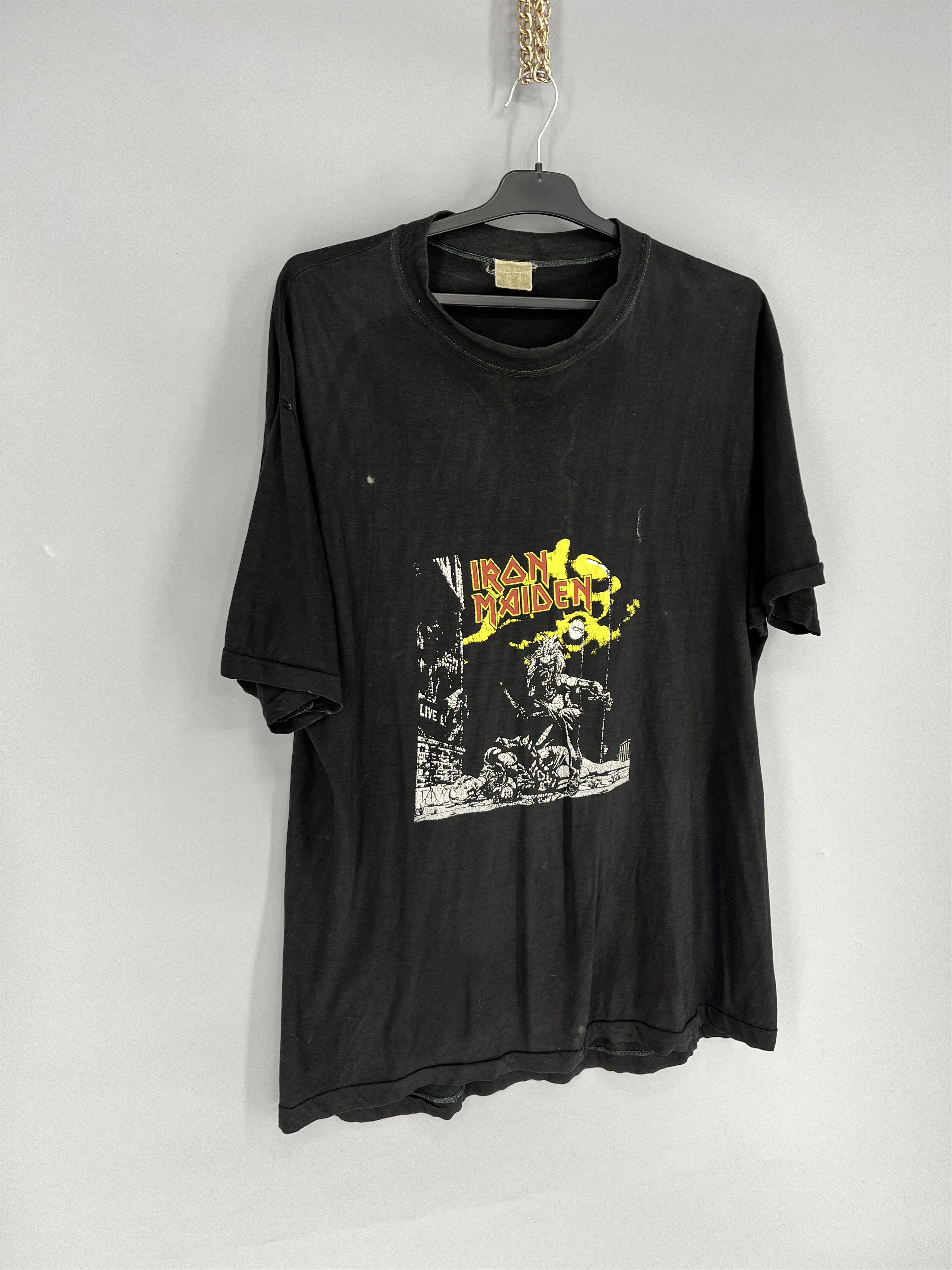 Iron Maiden Vintage 80s Very Rare Iron Maiden Sanctuary Is The Second Size US XL / EU 56 / 4 - 2 Thumbnail