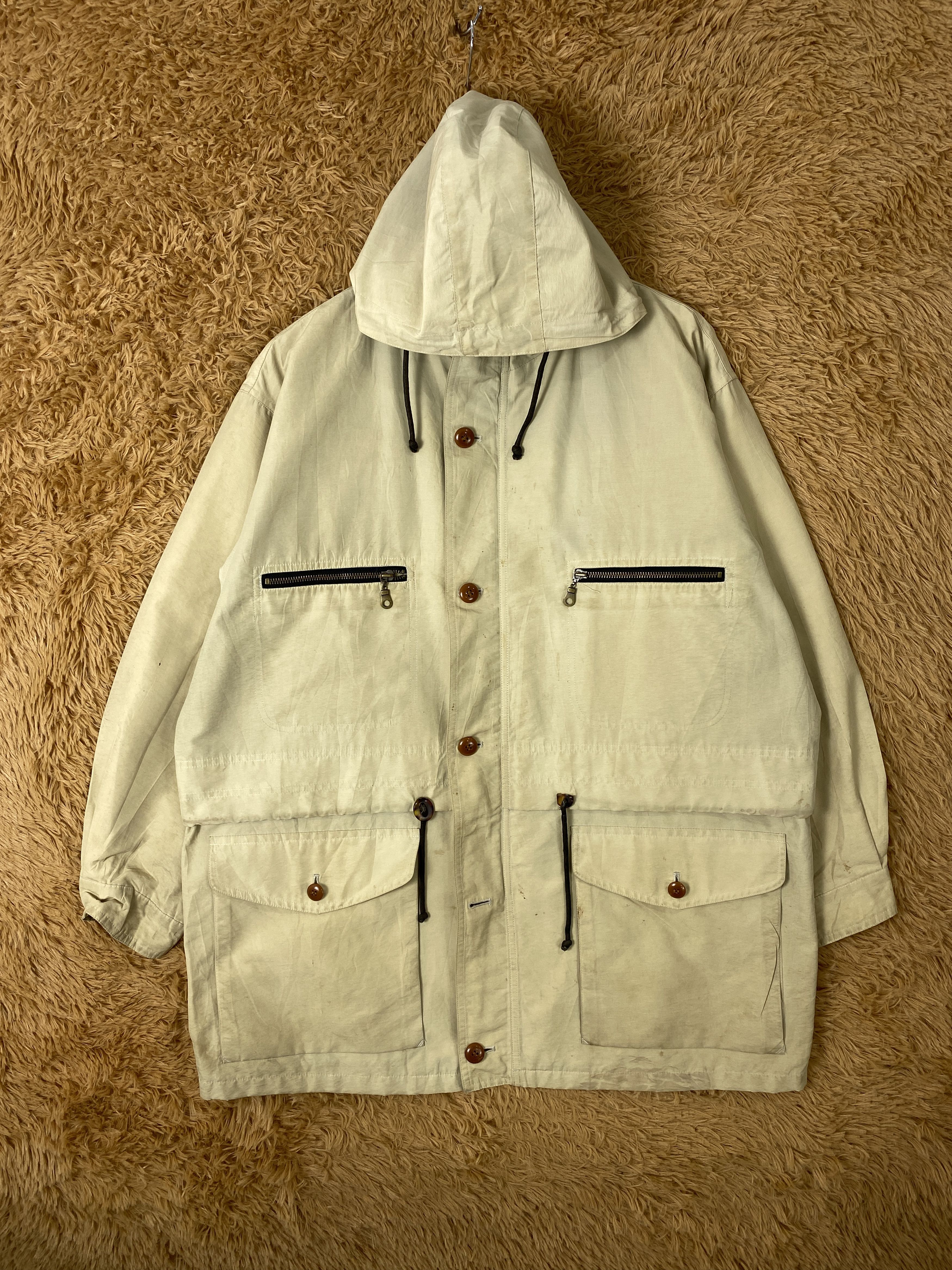 image of Plus One Clothing x Vintage Uppish Plus One Hoodie Jacket in Beige, Men's (Size Large)