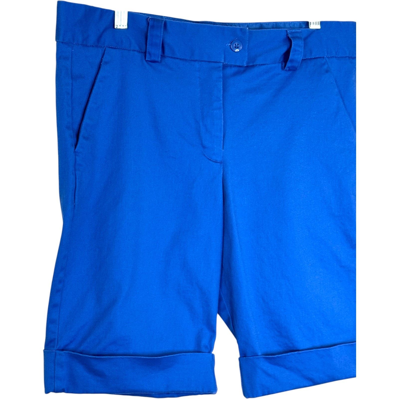 Other The Limited Shorts Size 12 Blue Cuffed Cotton Blend Stretch Size 34" / US 12 / IT 48 - 9 Thumbnail