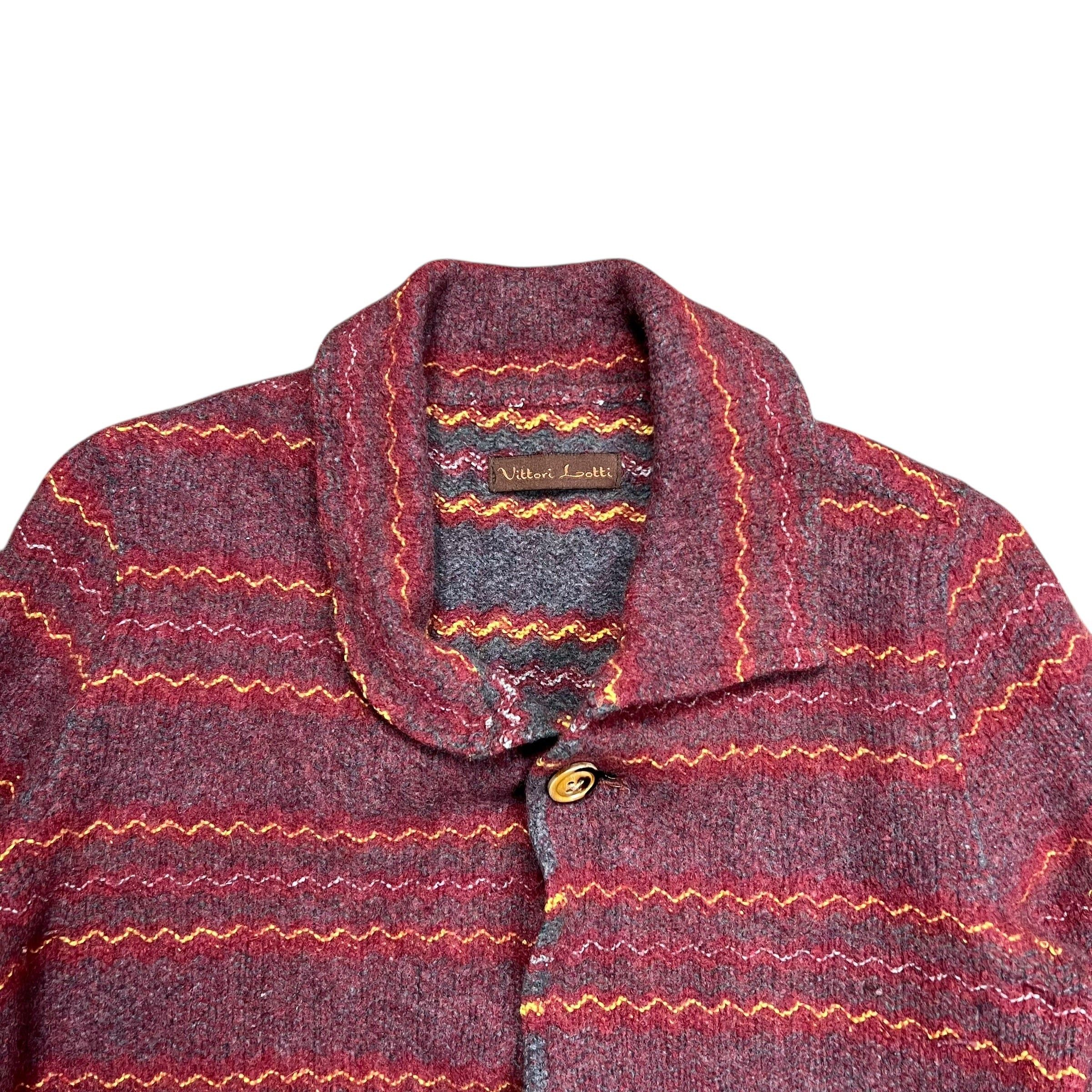Vintage Vittori Lotti Striped Italian Wool Jacket - S Size S / US 4 / IT 40 - 2 Thumbnail