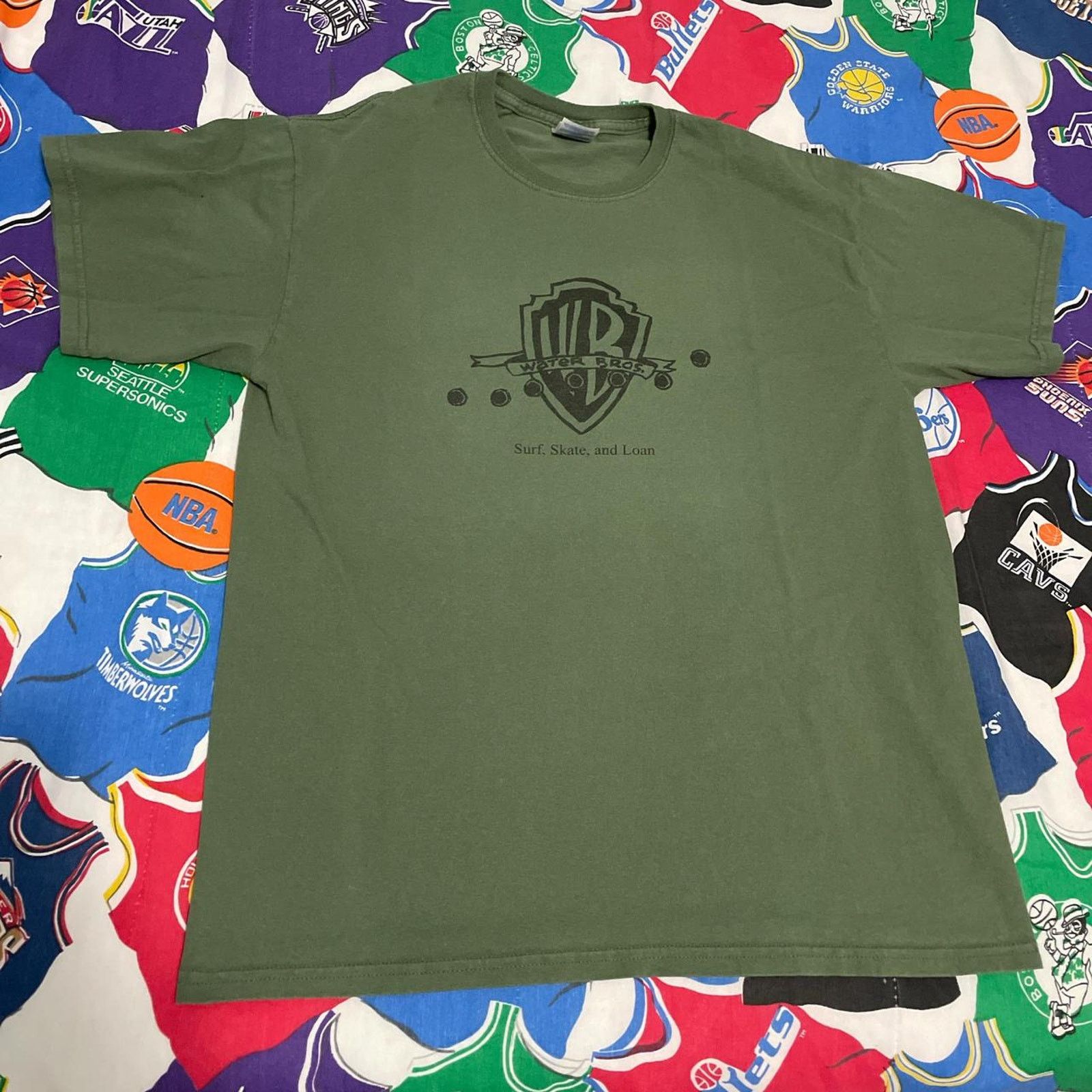 Vintage Y2K Water Bros. Sid Abruzzi Surf Skate and Loan Wanted Tee Size US L / EU 52-54 / 3 - 2 Thumbnail