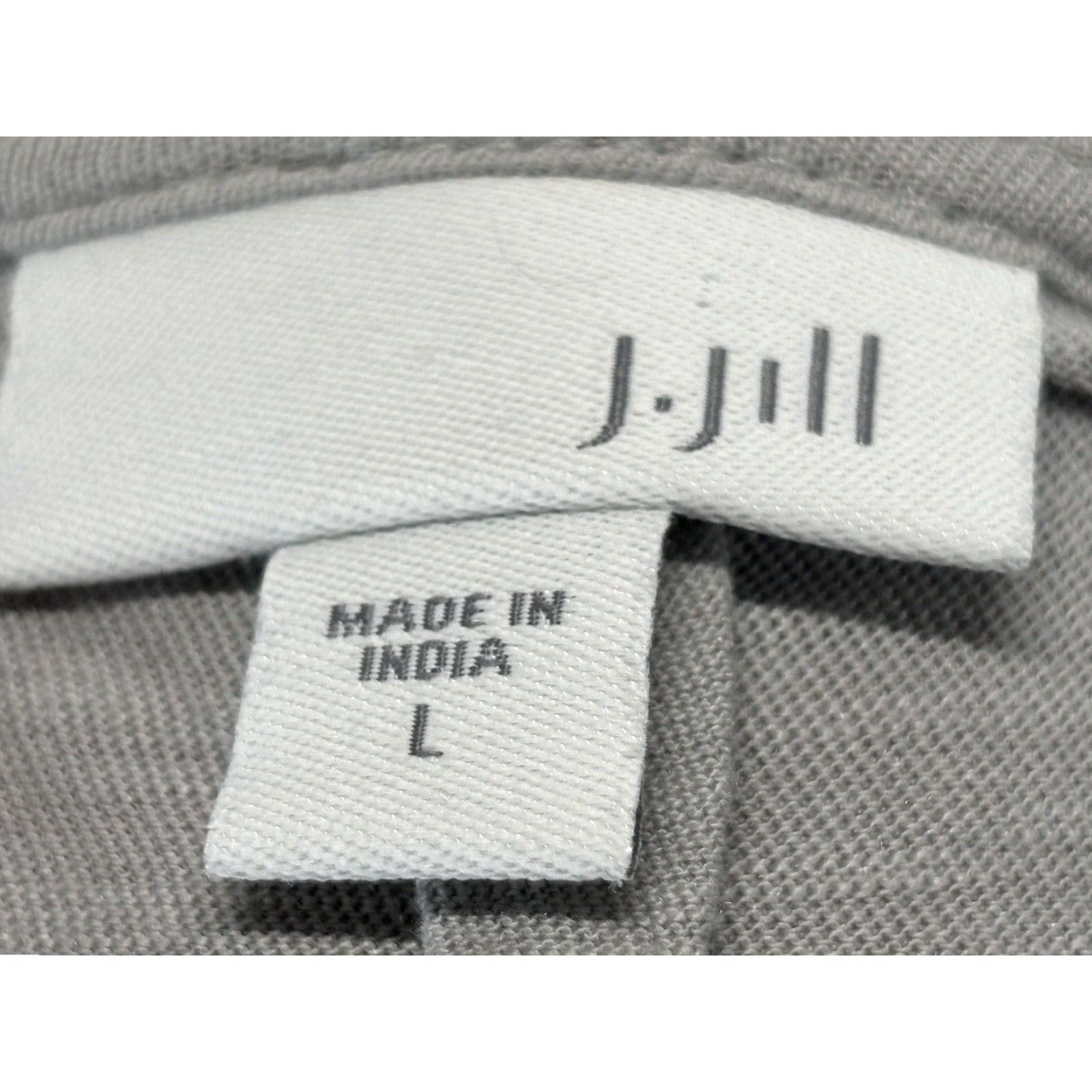 J. Jill J. Jill Tunic Top Shirt Gray Pleated 3/4 Sleeve Women's Large Cotton Blend Knit Size L / US 10 / IT 46 - 6 Thumbnail