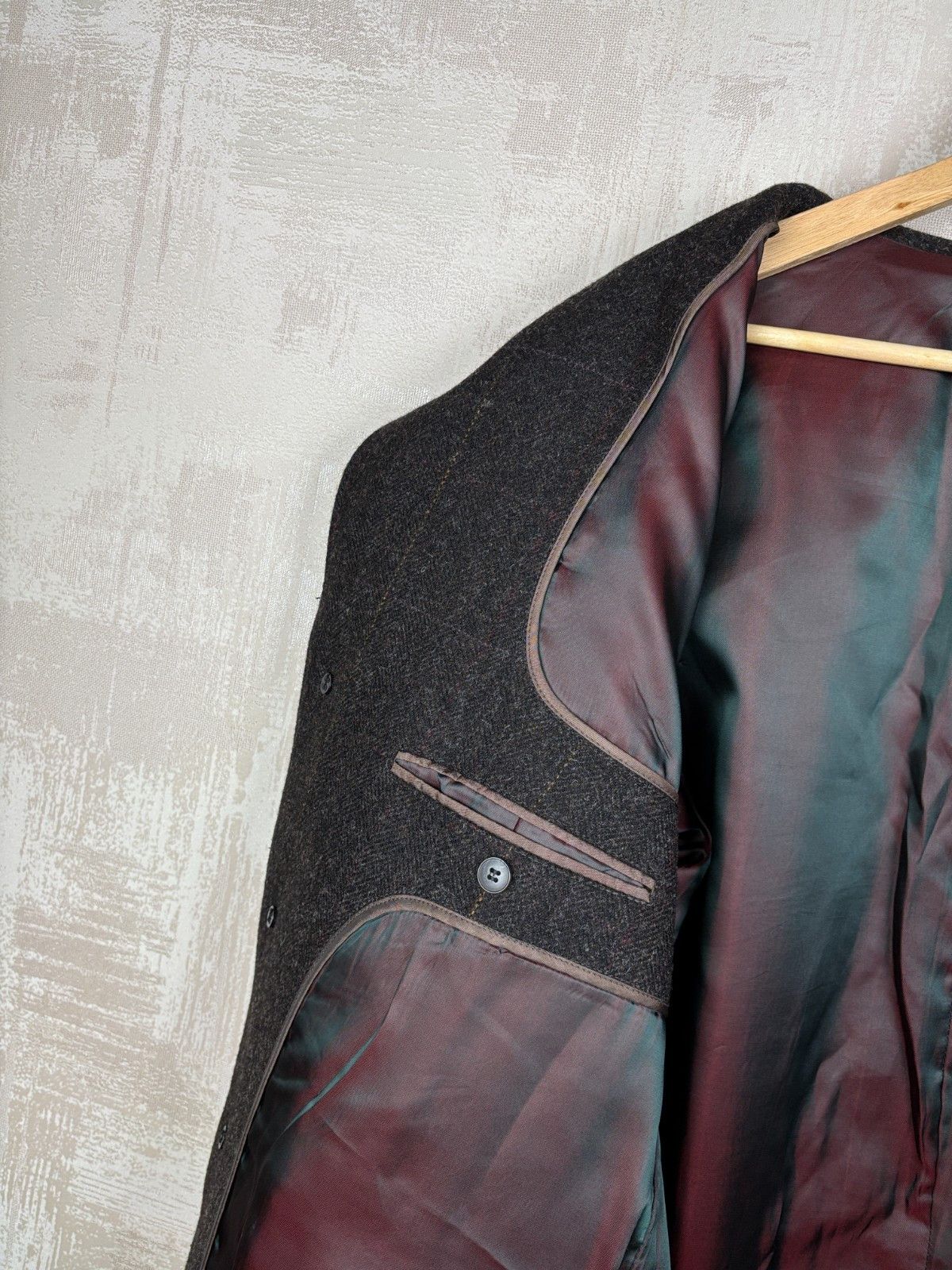 Marks & Spencer Blue Harbour M&S Yorkshire Tweed Moon Wool Coat Dark Brown Size US XL / EU 56 / 4 - 9 Thumbnail