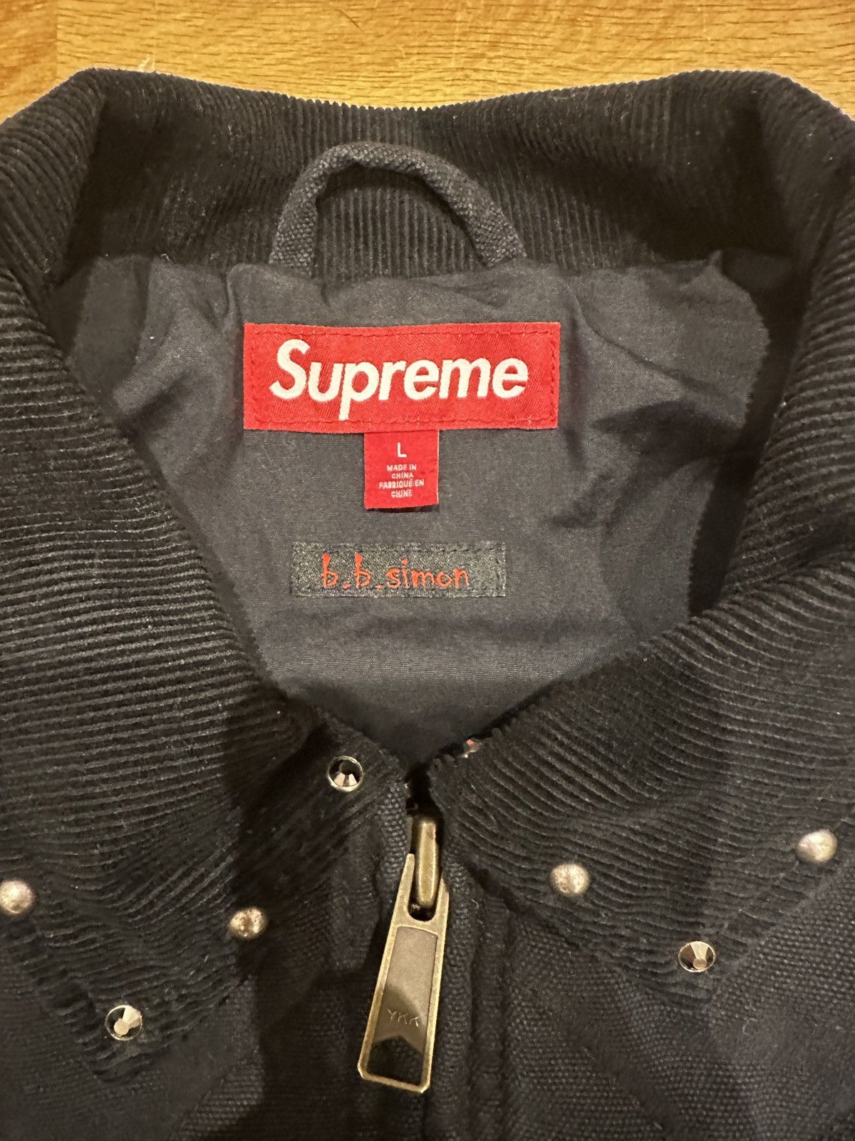 B.B. Simon × Supreme Supreme x b.b. Simon Quilted Work Jacket Black FW23 Size L Size US L / EU 52-54 / 3 - 2 Thumbnail