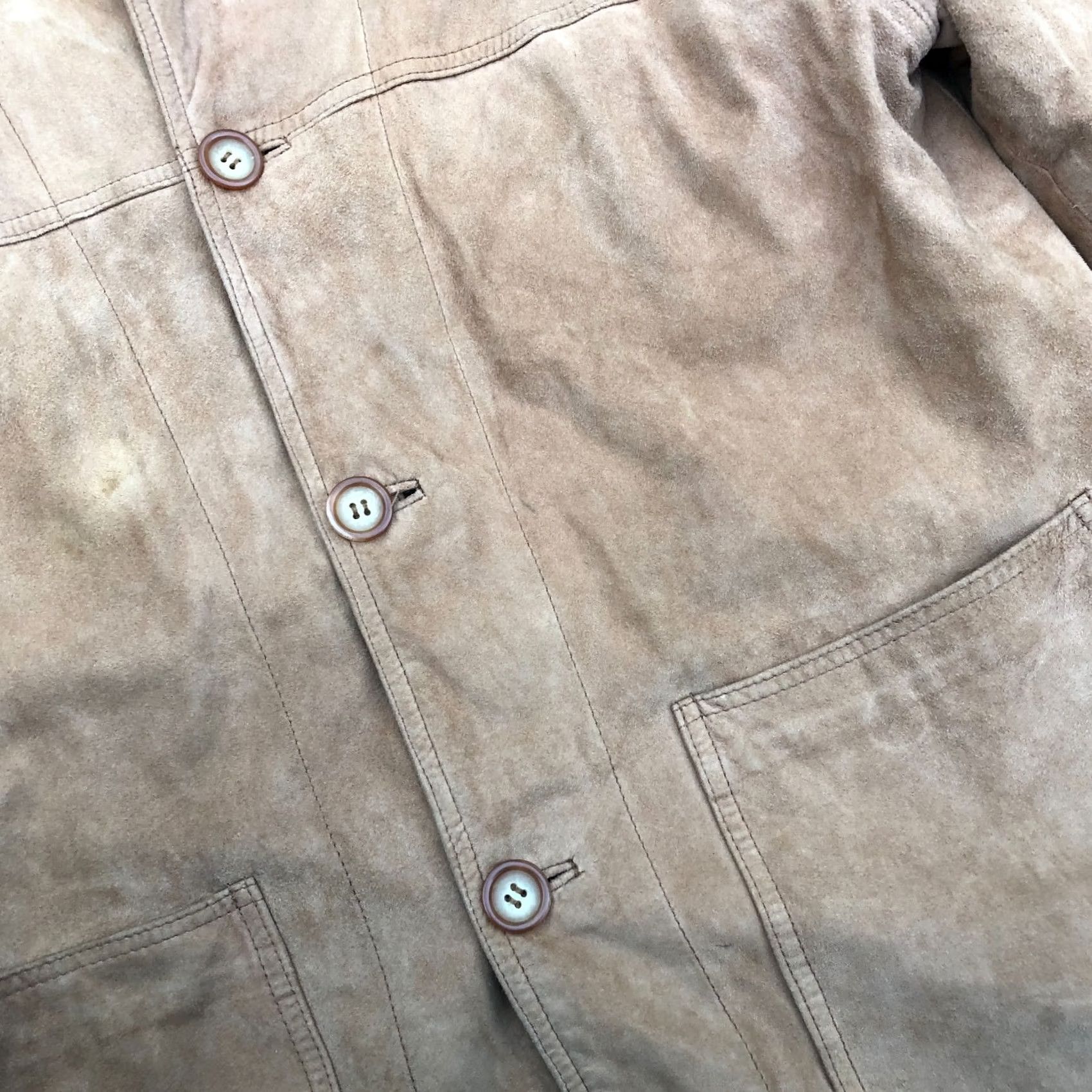 The Territory Ahead VTG THE TERRITORY AHEAD Leather Suede Coat Jacket Men's SMALL Tan Retro Jacket Mens Small Tan Leather Suede Coat Size US S / EU 44-46 / 1 - 7 Thumbnail
