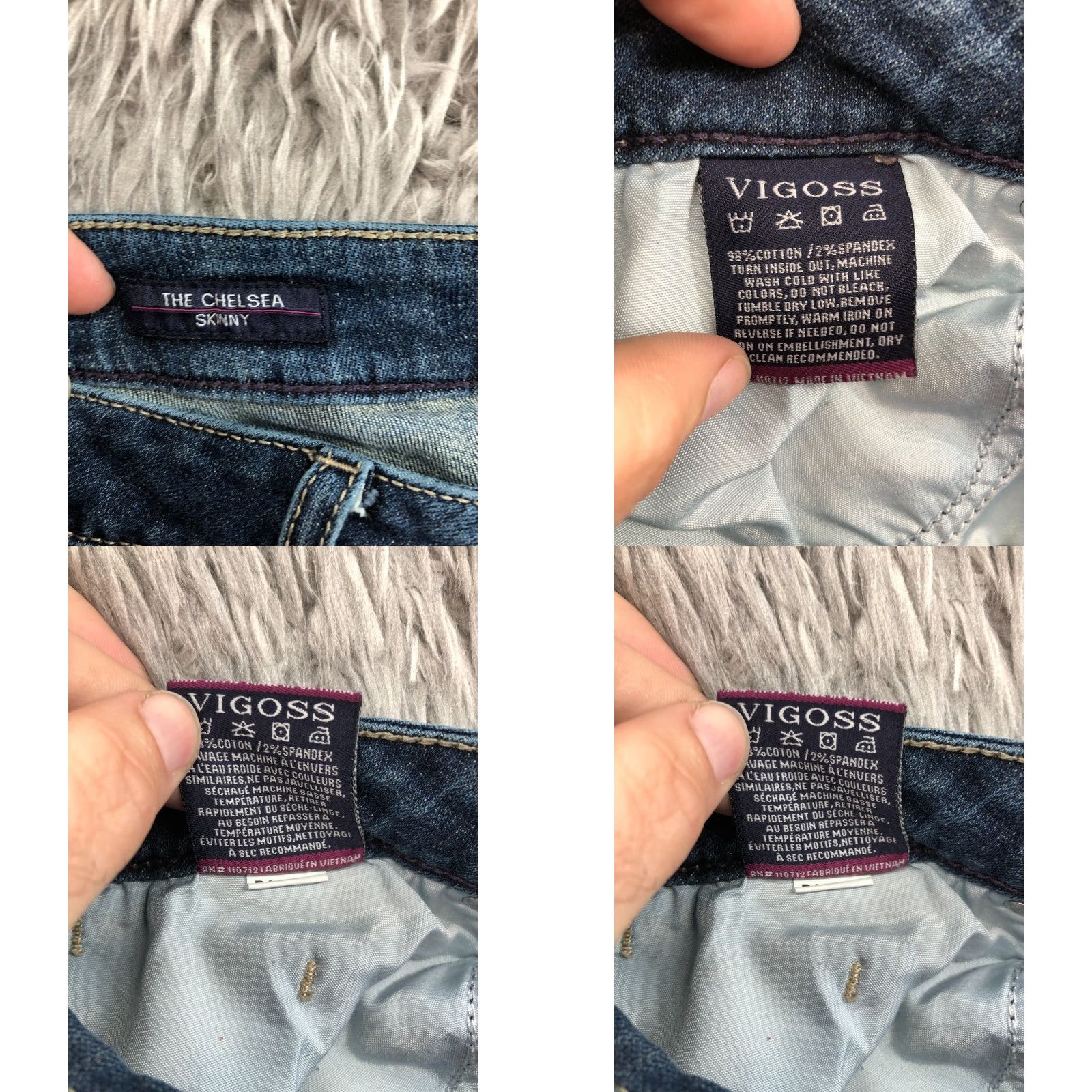 Vintage VIGOSS Chelsea Skinny Jeans Womens Medium Wash Blue Size 31 5-Pocket Denim Jeans Size 24" / US 00 / IT 34 - 9 Thumbnail