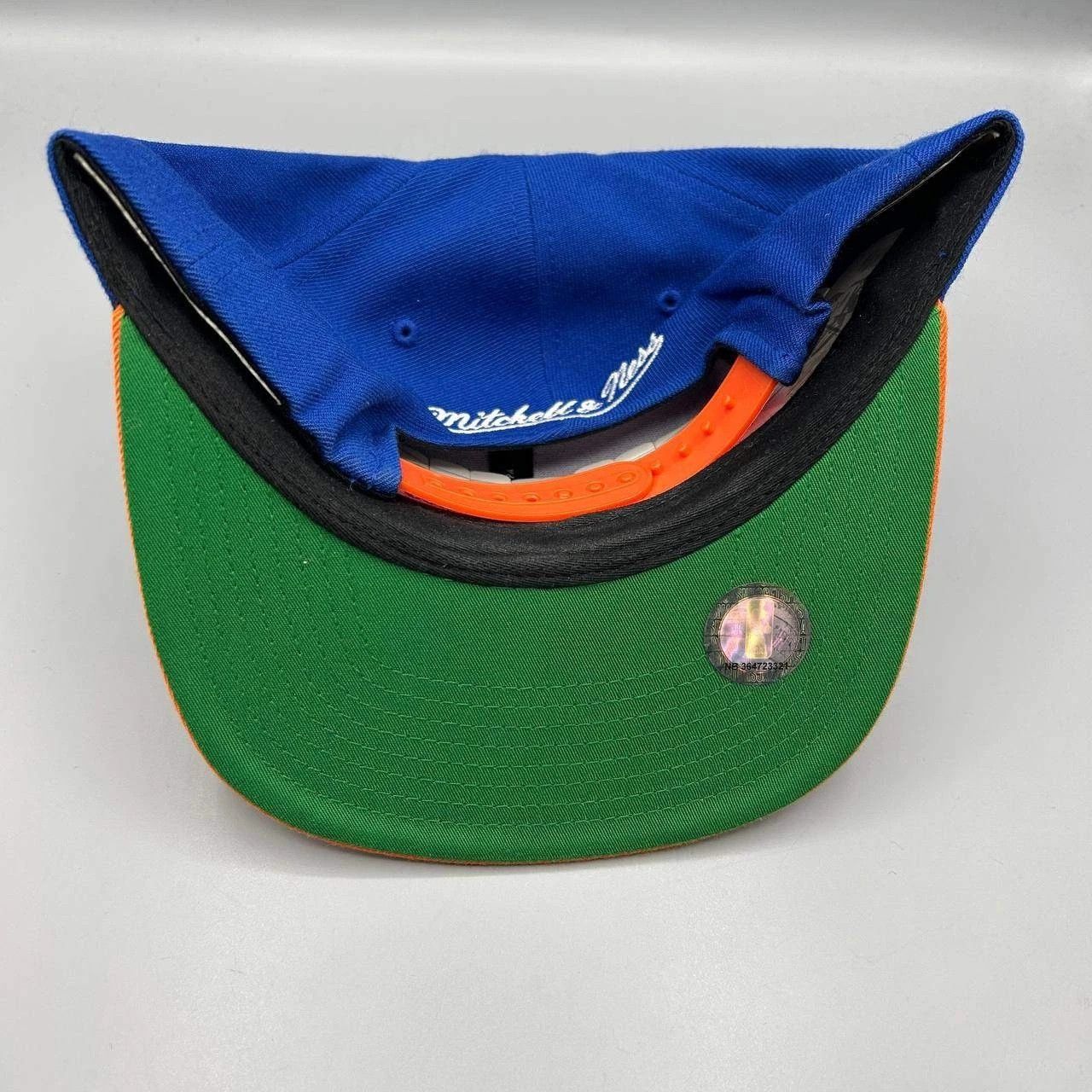 Mitchell & Ness Cleveland Cavaliers Cavs Hat Men Blue Orange Snap Back Cap Size ONE SIZE - 3 Thumbnail