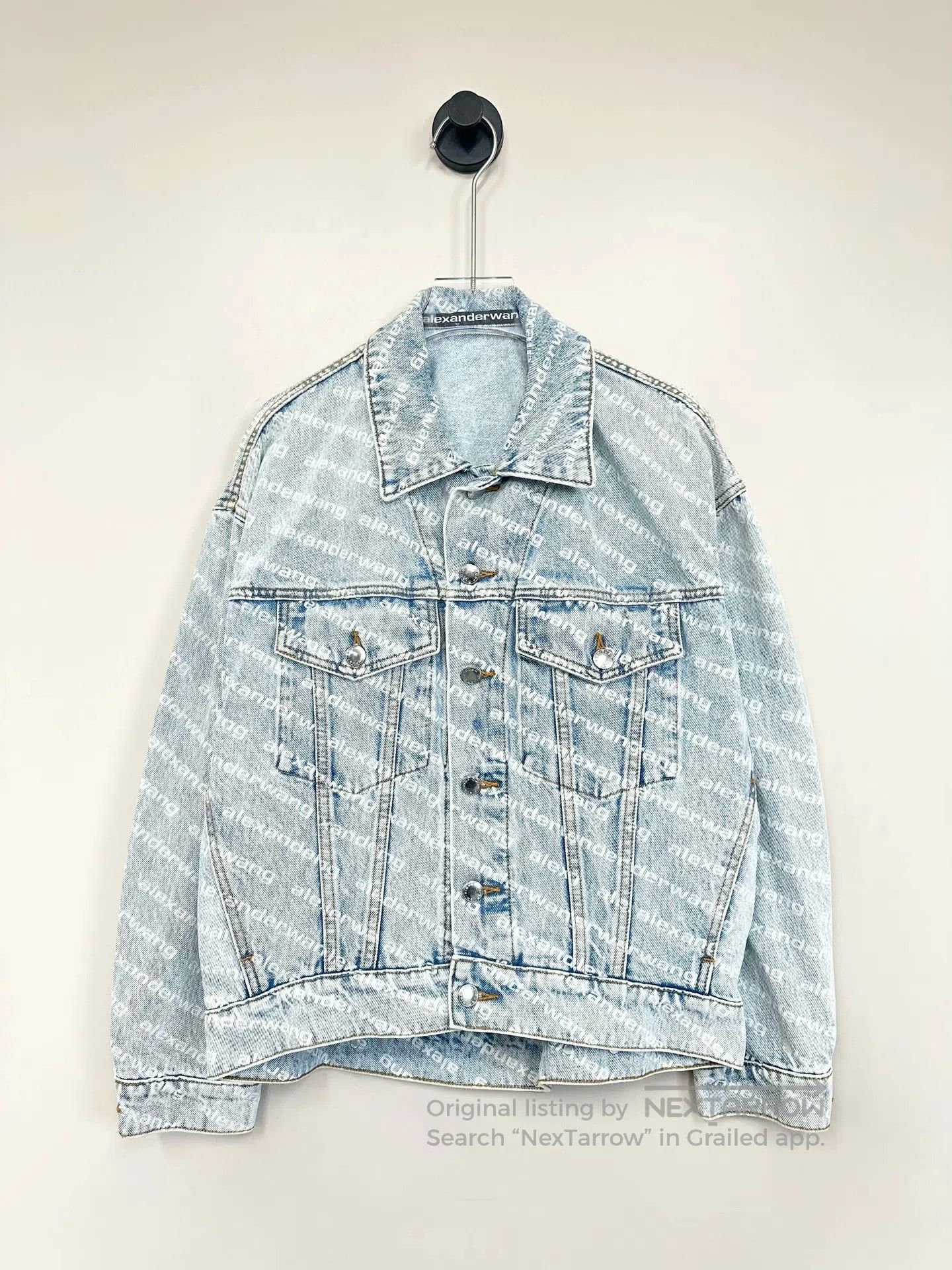 Alexander Wang Alexander Wang Blue Denim Jacket with Bullet Screen Print| Size US XS / EU 42 / 0 - 1 Thumbnail