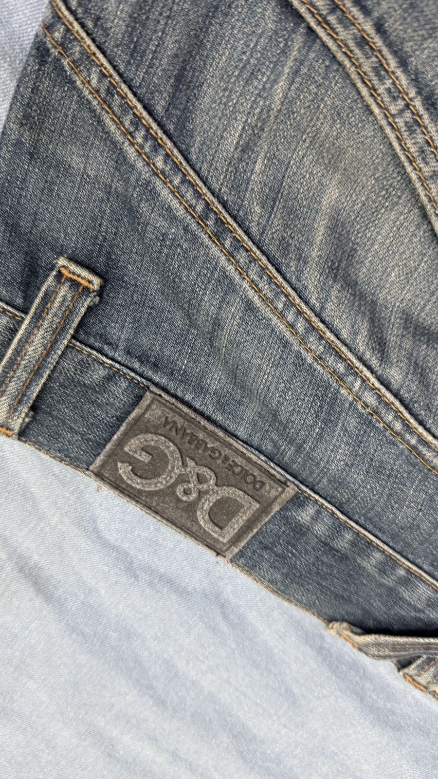 Dolce & Gabbana 00s y2k Vintage Dolce & Gabbana D&G Upside Down Denim Pants Size US 36 / EU 52 - 9 Thumbnail