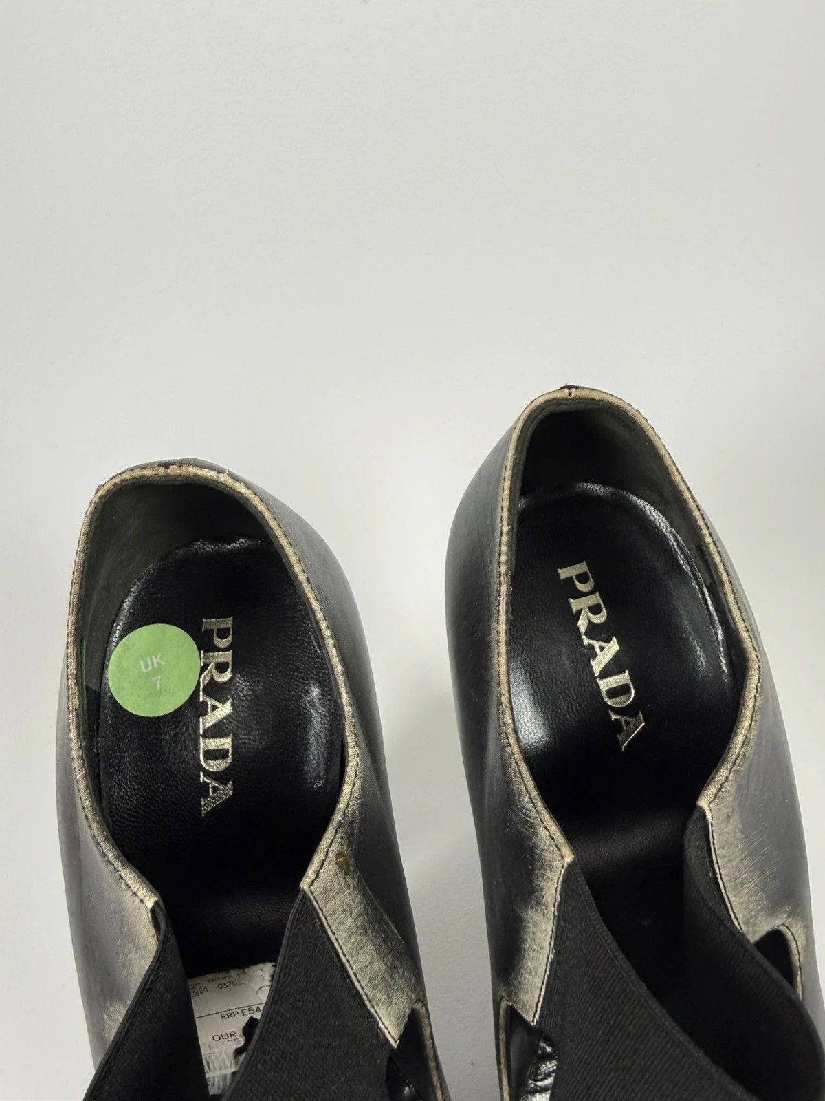 Prada Prada Distressed Open Toe Heel Pumps size 40 Size US 10 / IT 40 - 6 Thumbnail