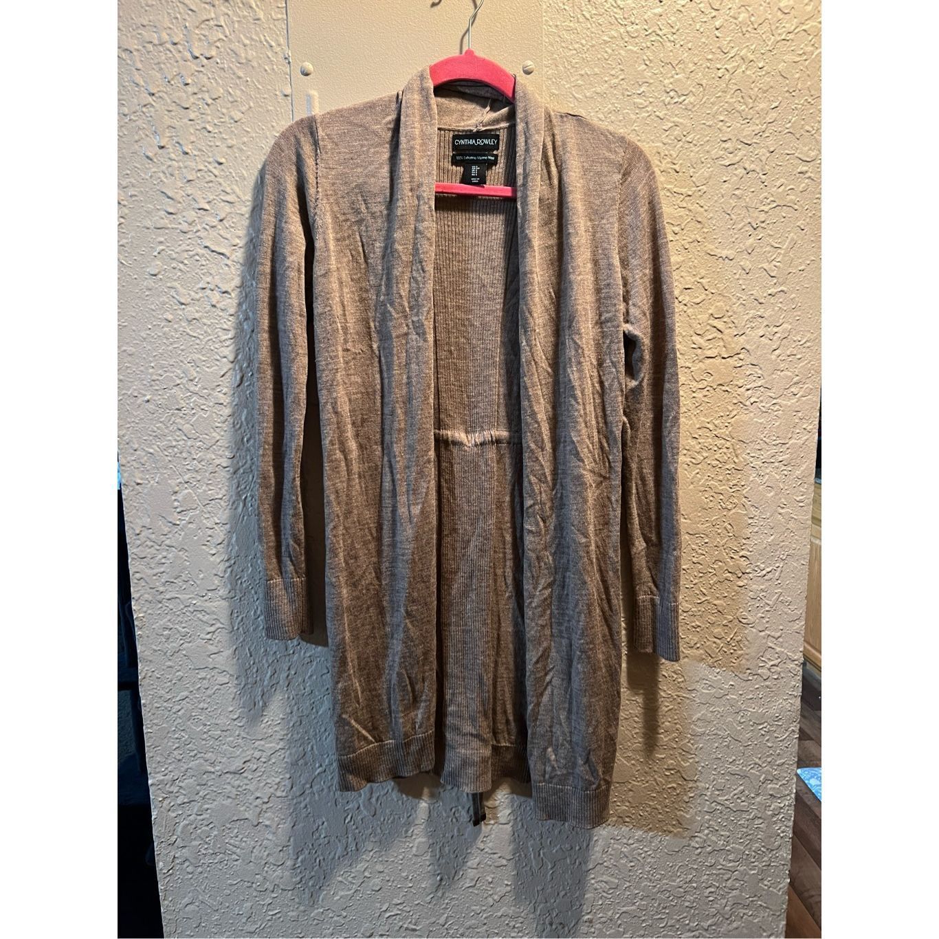 Cynthia Rowley Cynthia Rowley 100% Extrafine Merino Wool Open Front Cardiga Size S / US 4 / IT 40 - 1 Thumbnail