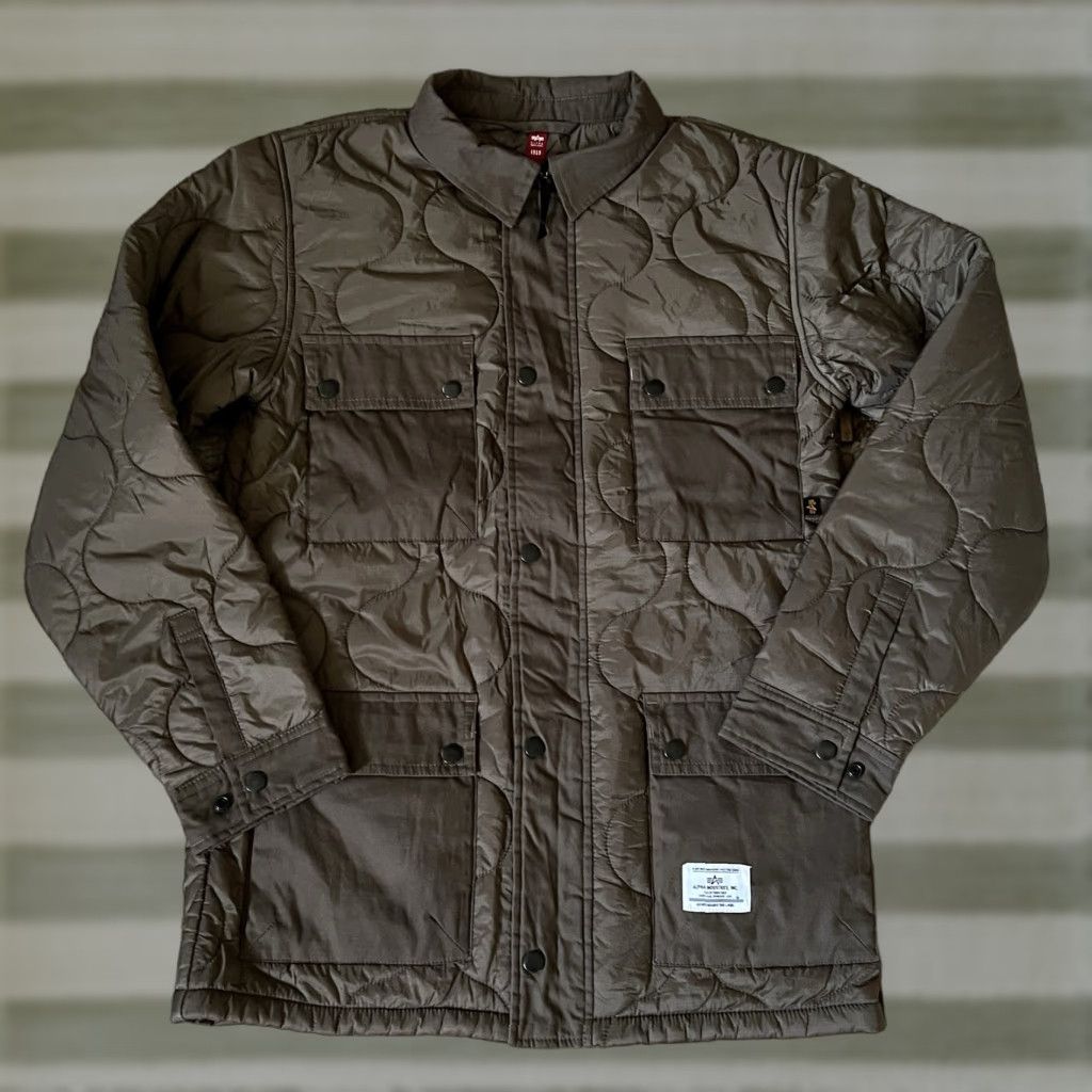 VINTAGE Alpha Industries Military Jacket Men Large Fall Spring