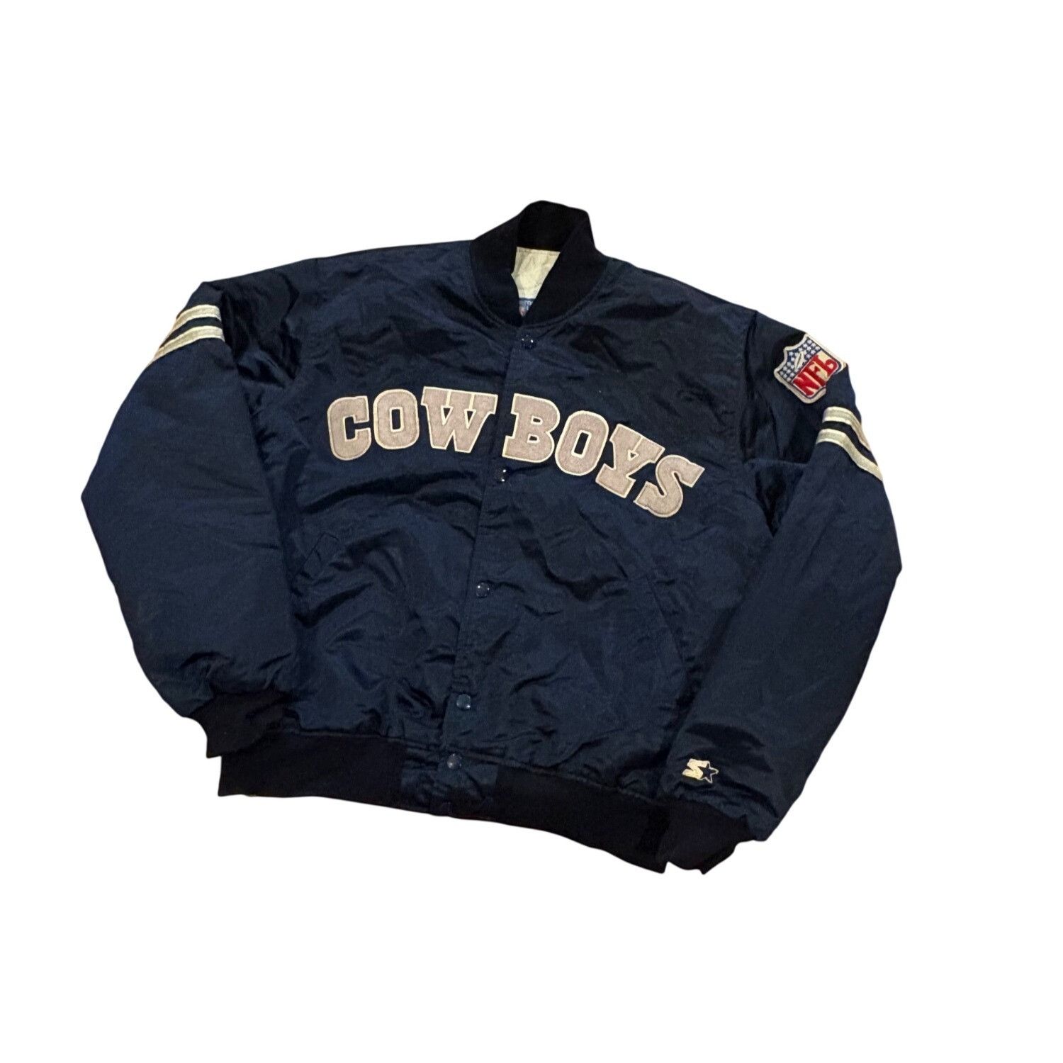 Starter Vintage 90's NFL Starter Dallas Cowboys Satin Jacket Men's S Size US L / EU 52-54 / 3 - 4 Thumbnail