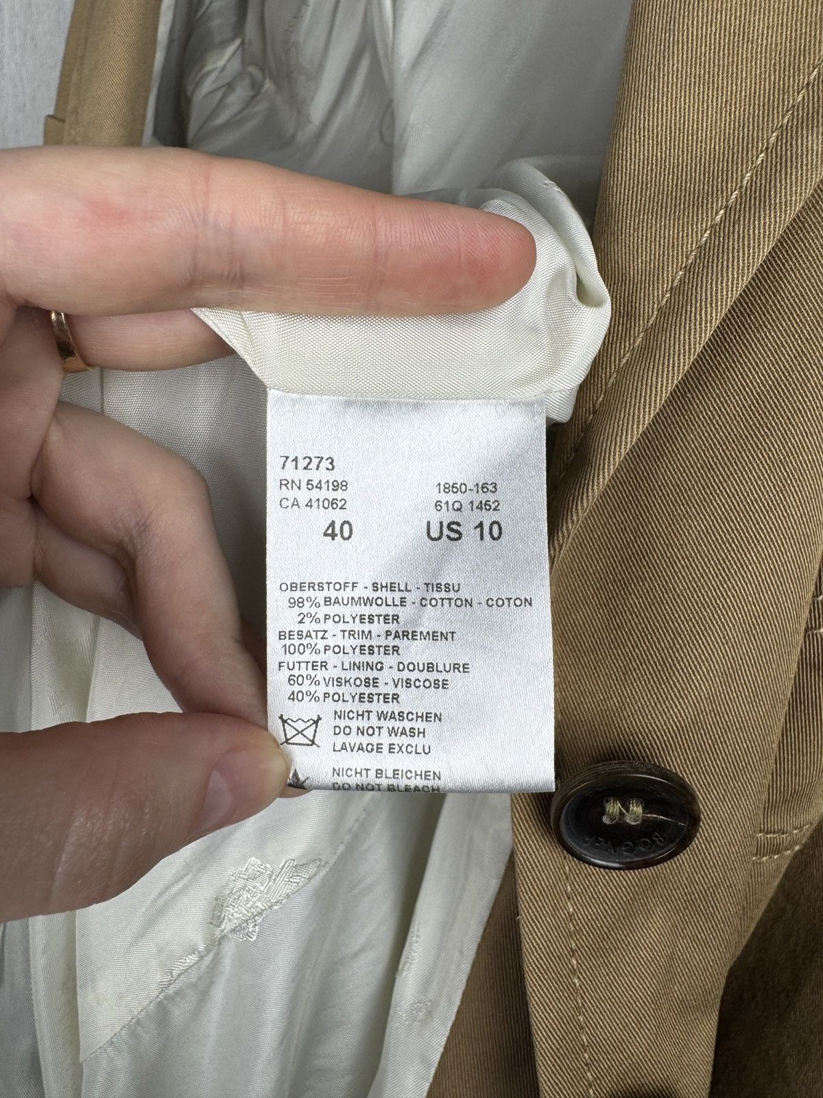Bogner Bogner beige cotton elbow patches womens blazer basic jacket Size L / US 10 / IT 46 - 12 Thumbnail