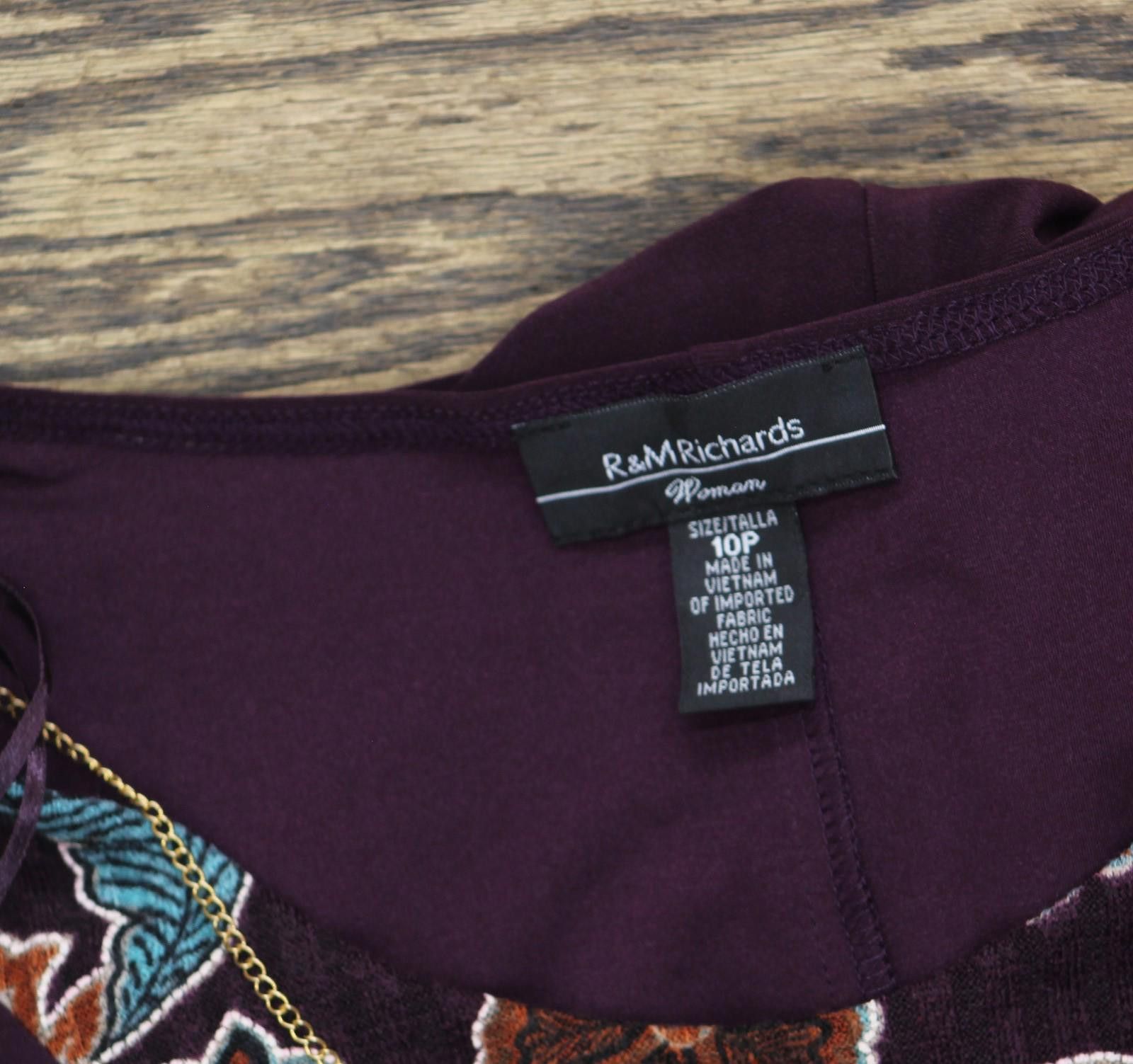 Other Nwt R&m Richards With Dress Necklace Eggplant Purple 10p Size L / US 10 / IT 46 - 3 Thumbnail