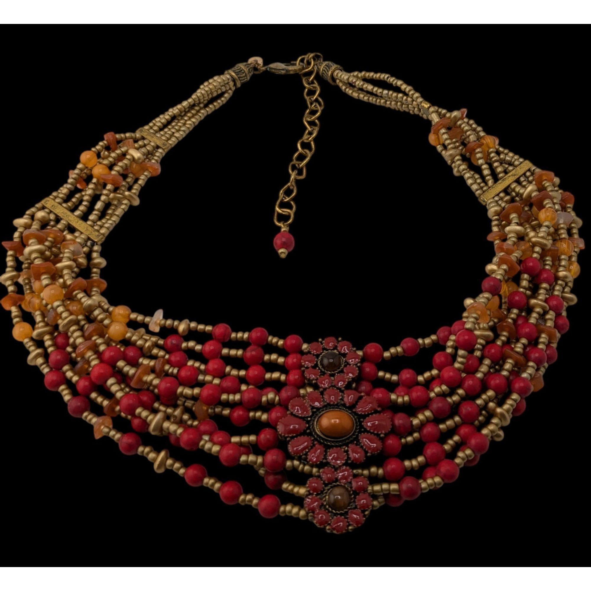 Chicos Chicos Vintage Bohemian Multi-Strand Beaded Statement Neckla Size ONE SIZE - 3 Thumbnail