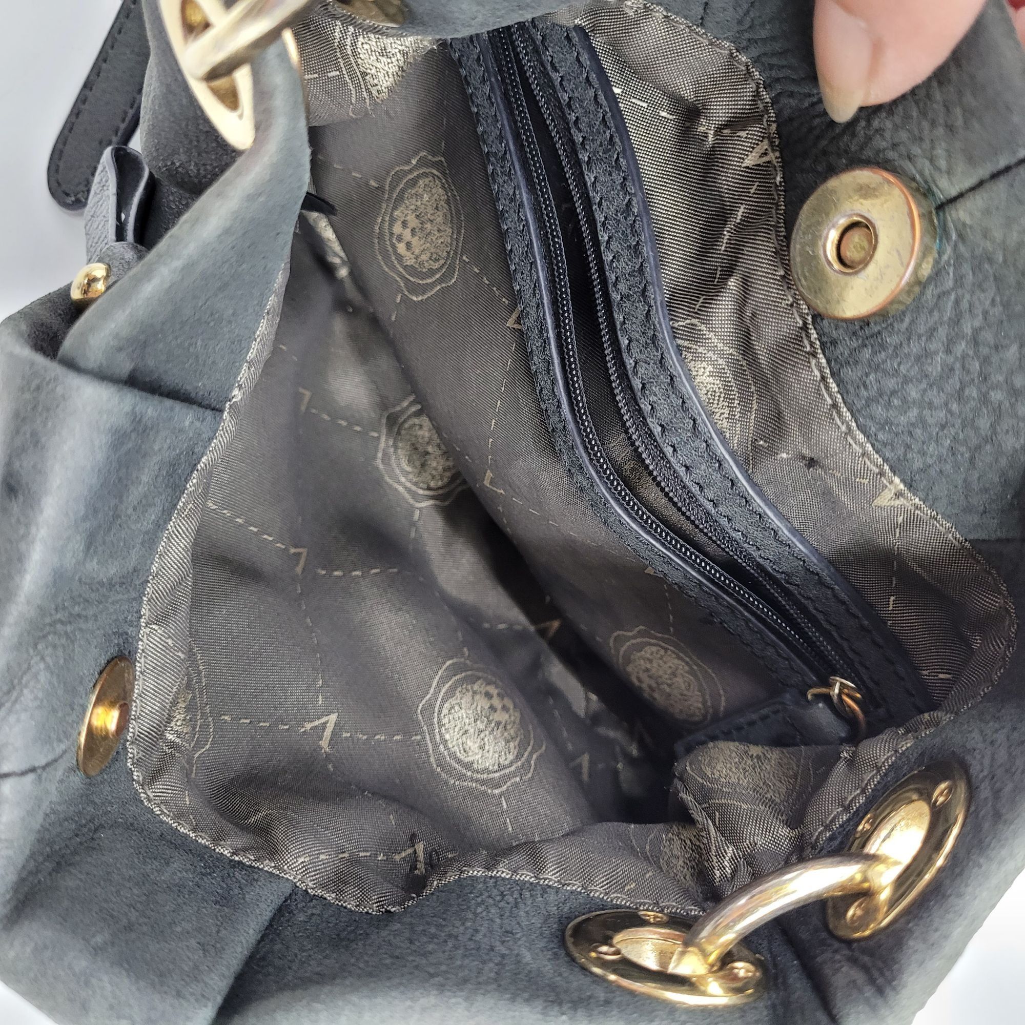 Vince Camuto Vince Camuto Crossbaody Sling Bag Pebble Leather Gray Greeni Size ONE SIZE - 4 Thumbnail