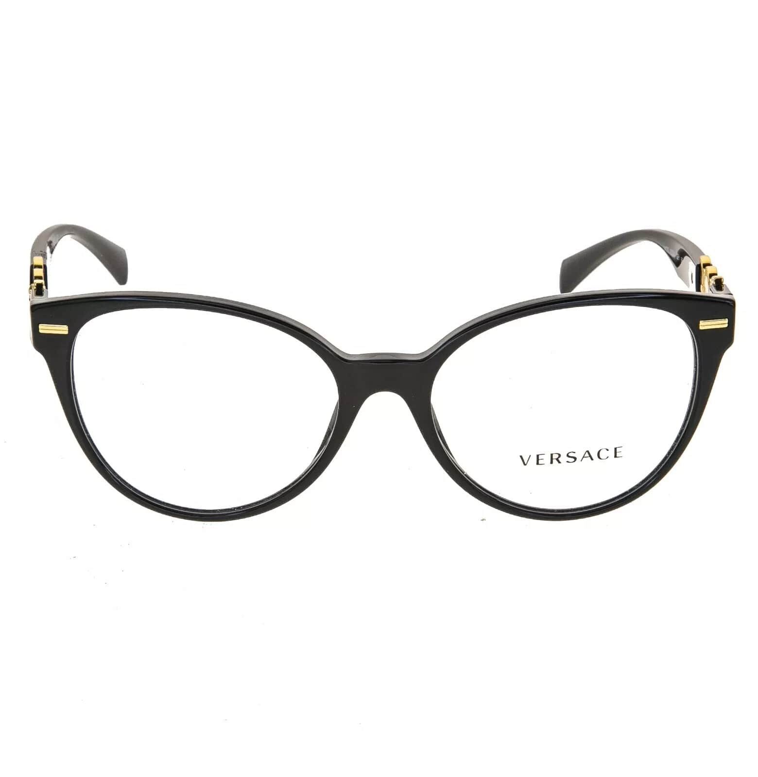 Versace VERSACE Medusa logo Buckle VE3334 Black Gold Eyeglass 3334 Size ONE SIZE - 9 Thumbnail