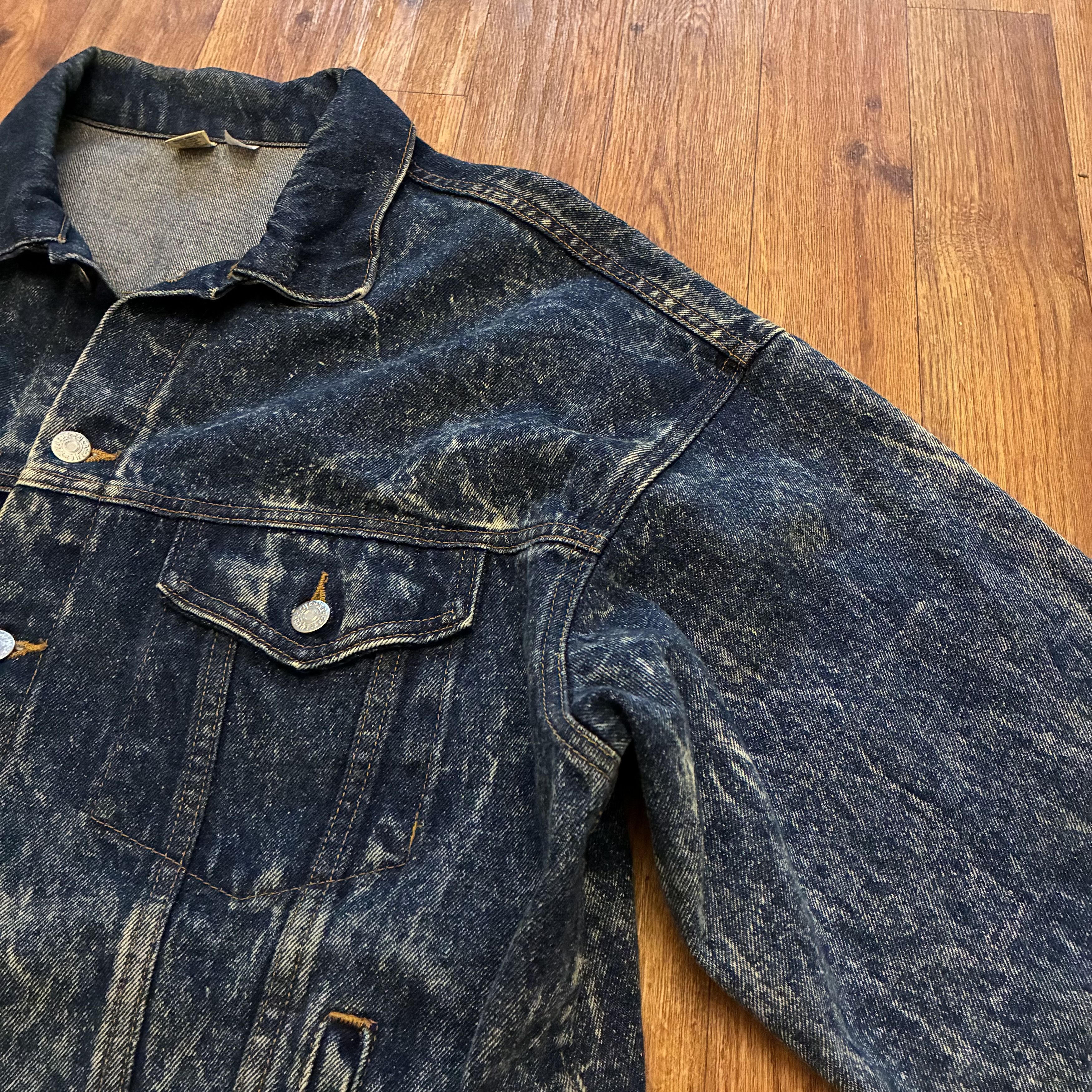 Other 80s Smith & Wesson Acid Wash Denim Trucker Jacket USA L Size US L / EU 52-54 / 3 - 9 Thumbnail
