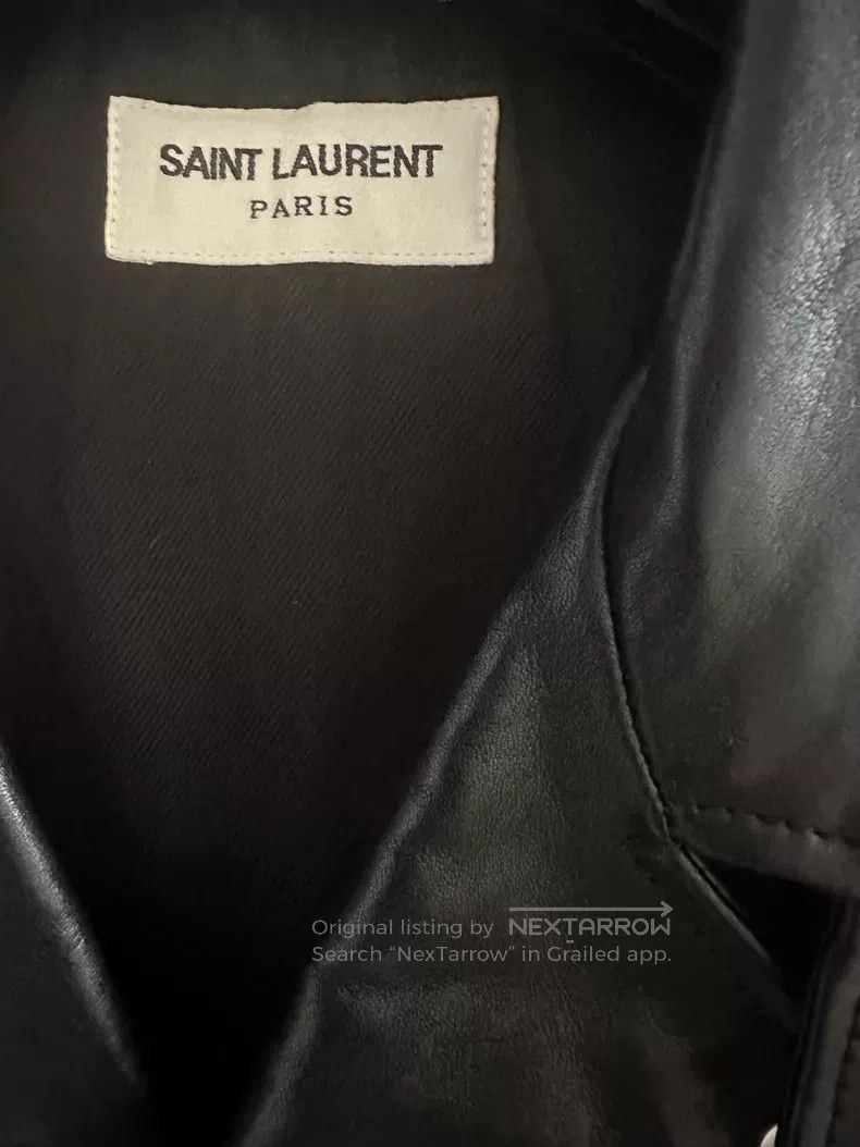 Saint Laurent Paris Saint Laurent Paris Autumn and Winter Single Leather Jacke Size US S / EU 44-46 / 1 - 3 Thumbnail