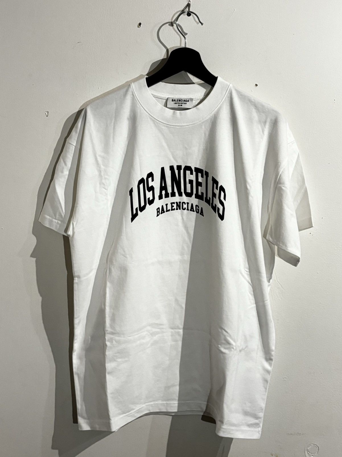 image of Ss22 Limited Edition Balenciaga Los Angeles Tee in White, Men's (Size Small)