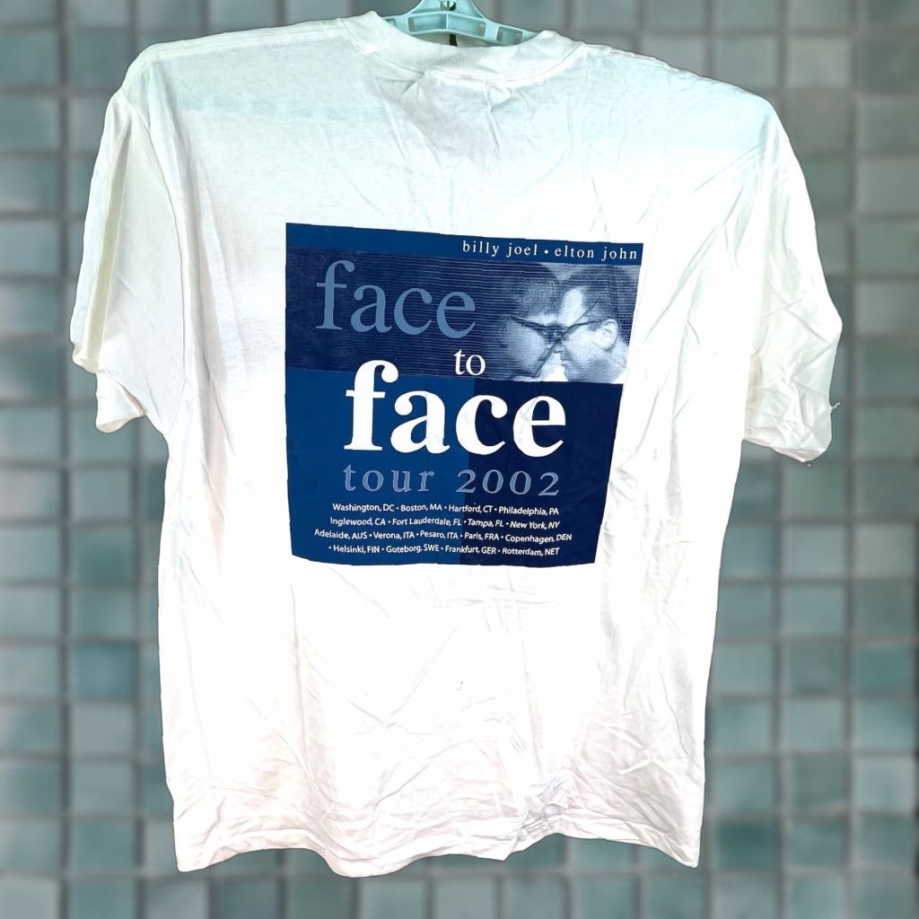 Fruit Of The Loom VINTAGE Fruit of the Loom T-Shirt Men XL White Music 2000s Elton John Billy Joel Face to Face Tour Size US XL / EU 56 / 4 - 1 Thumbnail