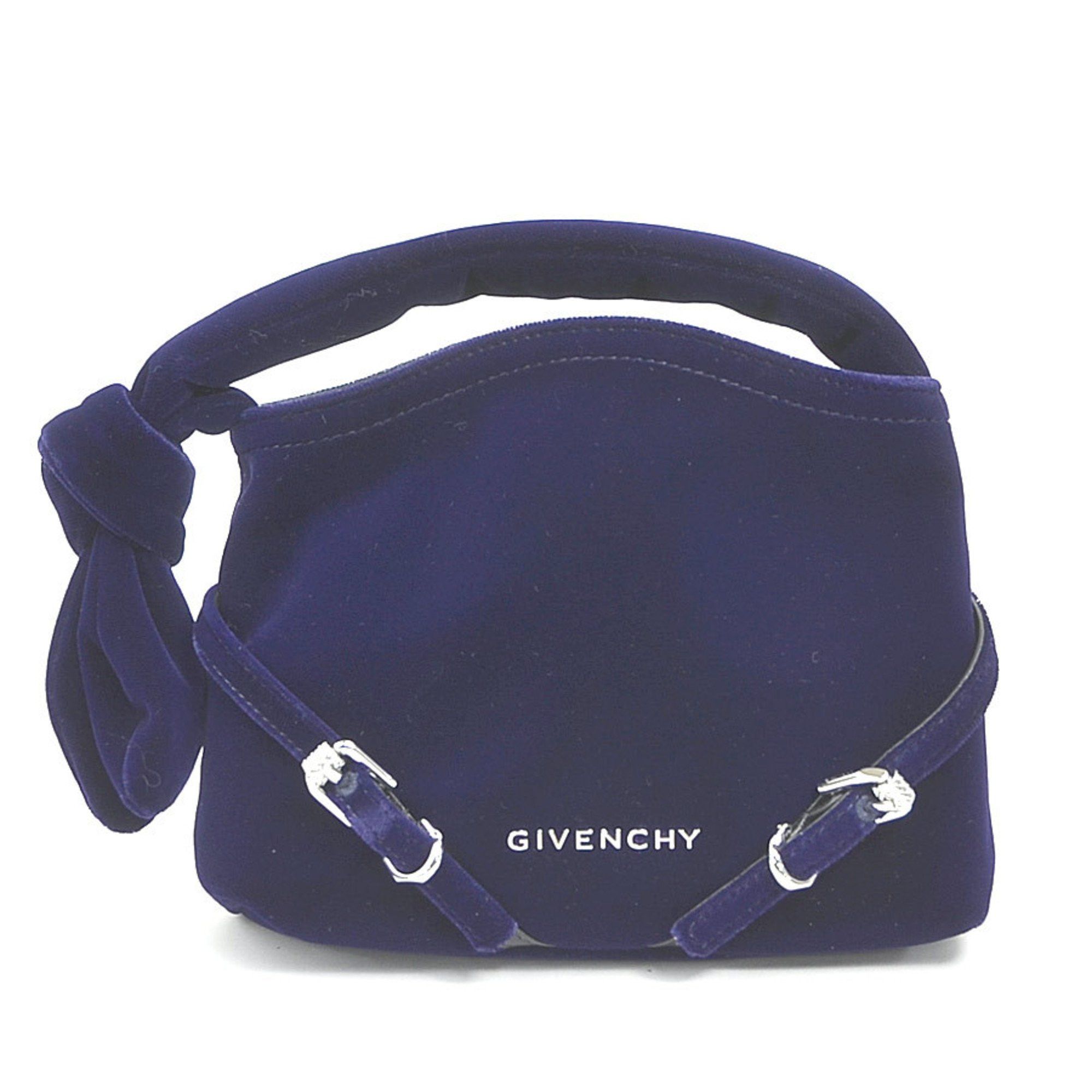 Givenchy Givenchy Nano Voile Velvet Handbag in Navy, Women's, h31679g Size ONE SIZE - 1 Thumbnail