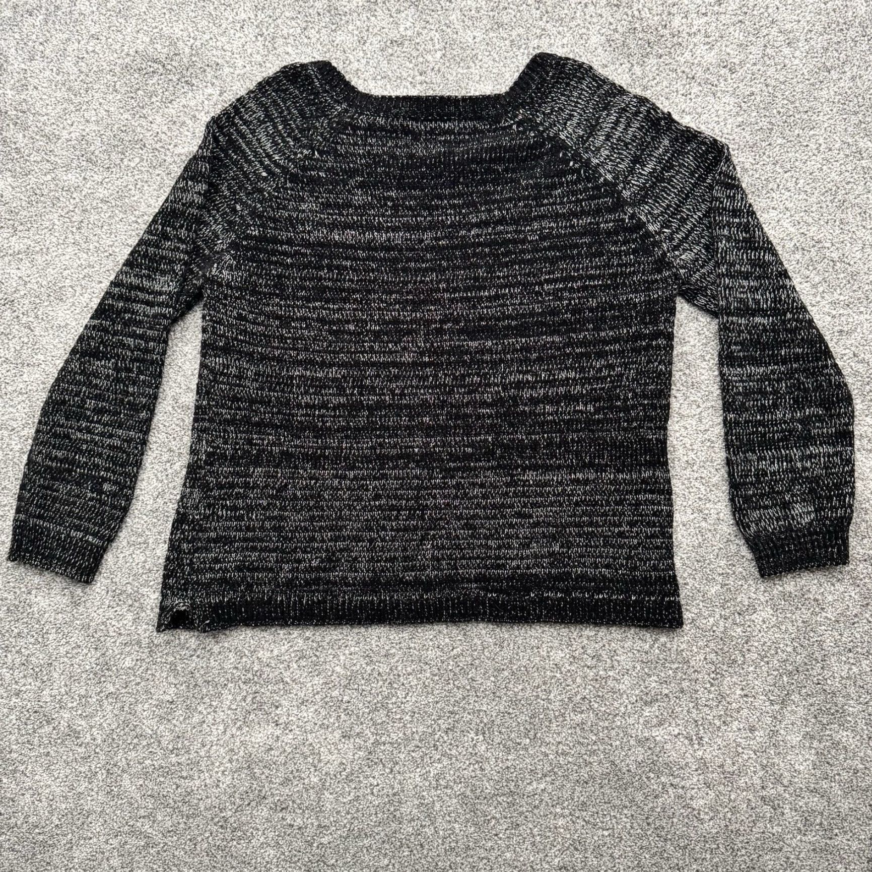 Faded Glory VINTAGE Faded Glory Sweater Womens 2XL Black Long Sleeve Pullover Holiday Shimmering Metallic Thread Glittery Cozy Size XXL / US 16-18 / IT 52-54 - 7 Thumbnail