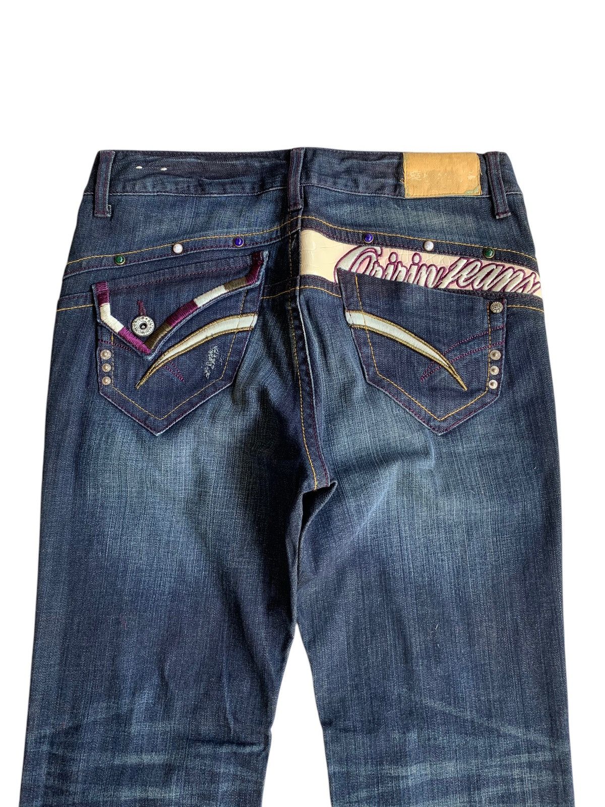 If Six Was Nine × KMRii × Le Grande Bleu (L.G.B.) FLARE💥 ORIRIN JAPANESE PUNK STYLE RUSTY STREACH DENIM 🎌☠️ Size US 32 / EU 48 - 5 Thumbnail