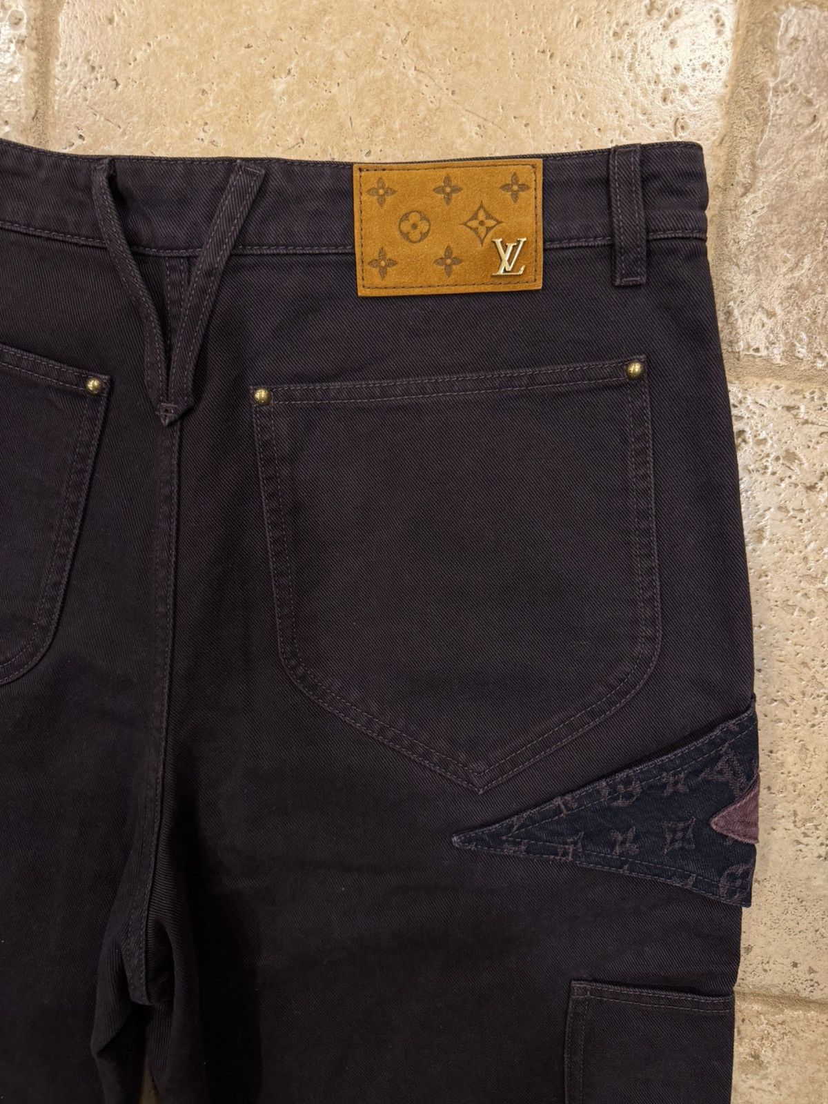 Louis Vuitton Louis Vuitton Virgil Flower Monogram Denim Work Jeans Pants Size US 32 / EU 48 - 12 Thumbnail