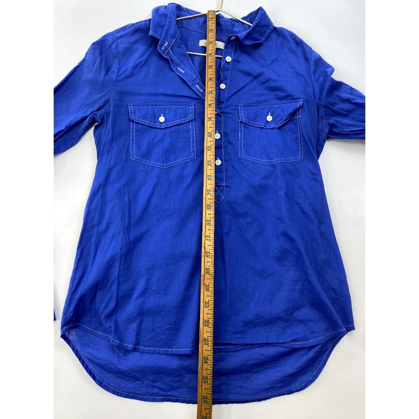 J.Crew J.CREW Button-Up Shirt Womens 0 Blue Long Sleeve Collared Shirt Womens 0 Blue J.CREW Shirt Womens Blue 0 Size XS / US 0-2 / IT 36-38 - 6 Thumbnail