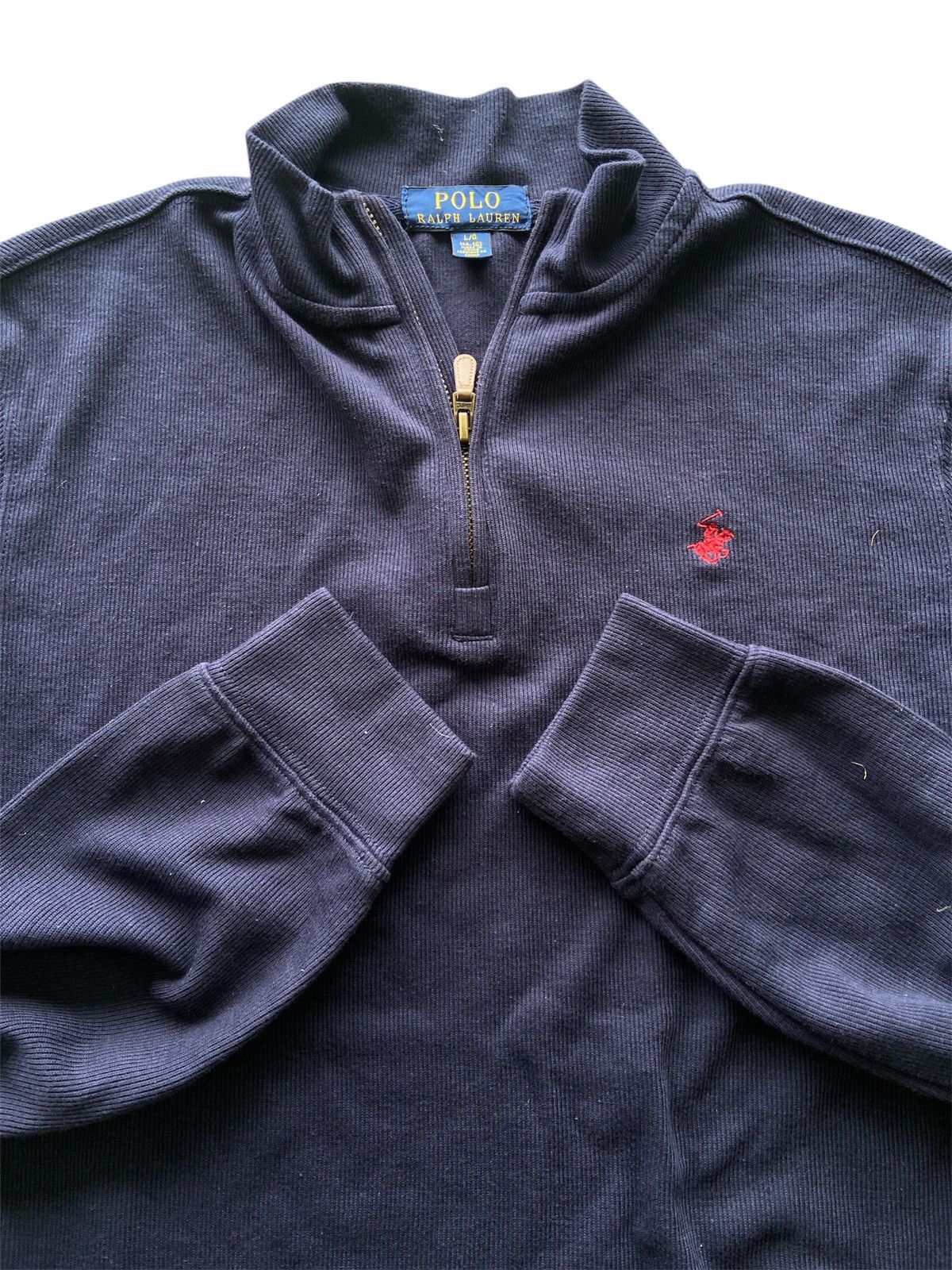 Polo Ralph Lauren Polo Ralph Lauren Half Zipper Navy Blue Size US L / EU 52-54 / 3 - 3 Thumbnail